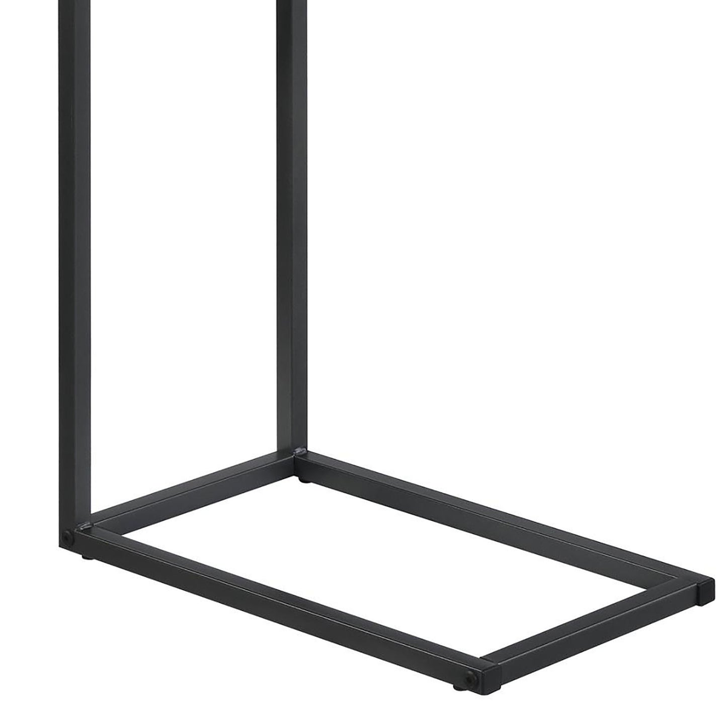 Black metal Ctable base with sleek modern design
