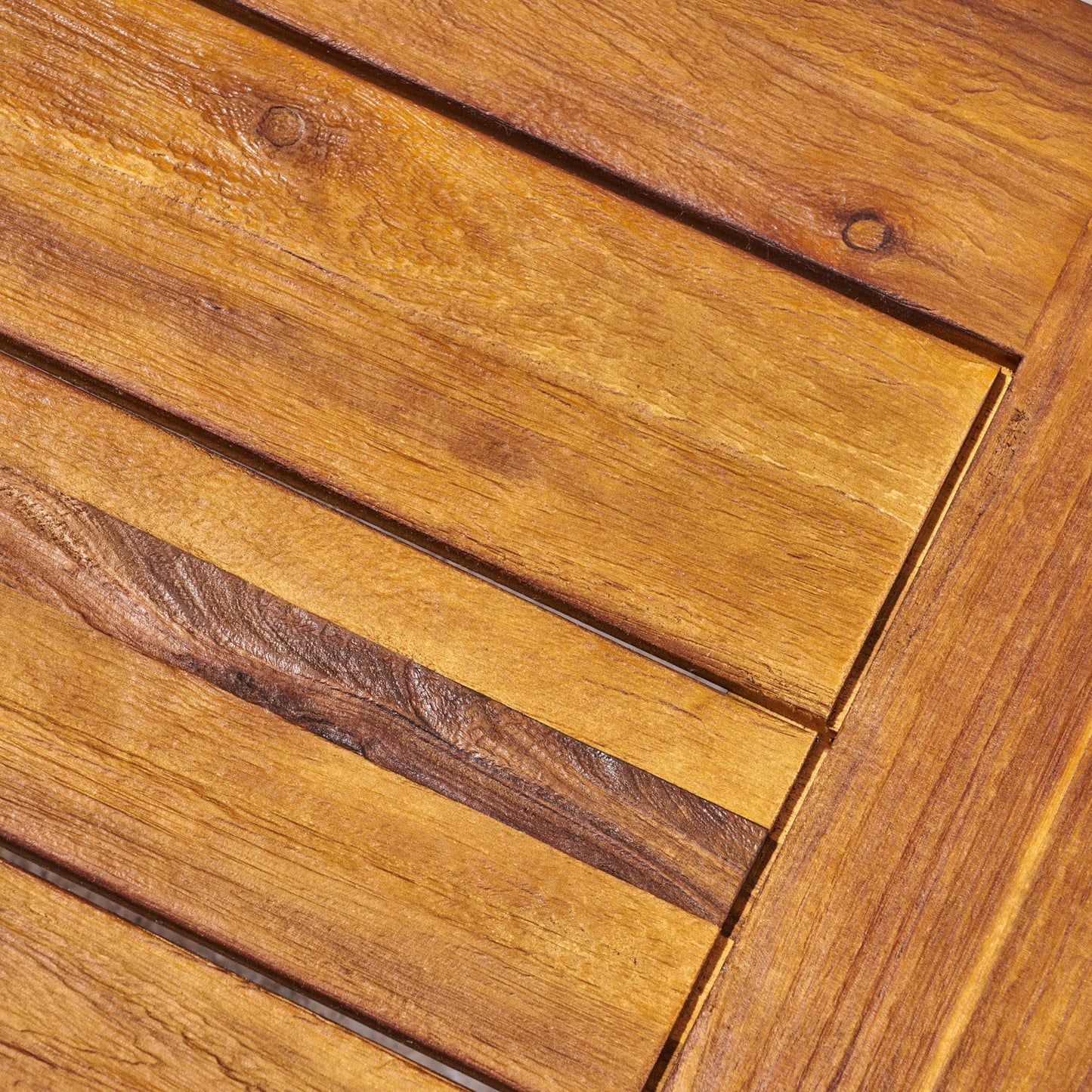 Warm natural wood grain planks ideal for outdoor furniture settings