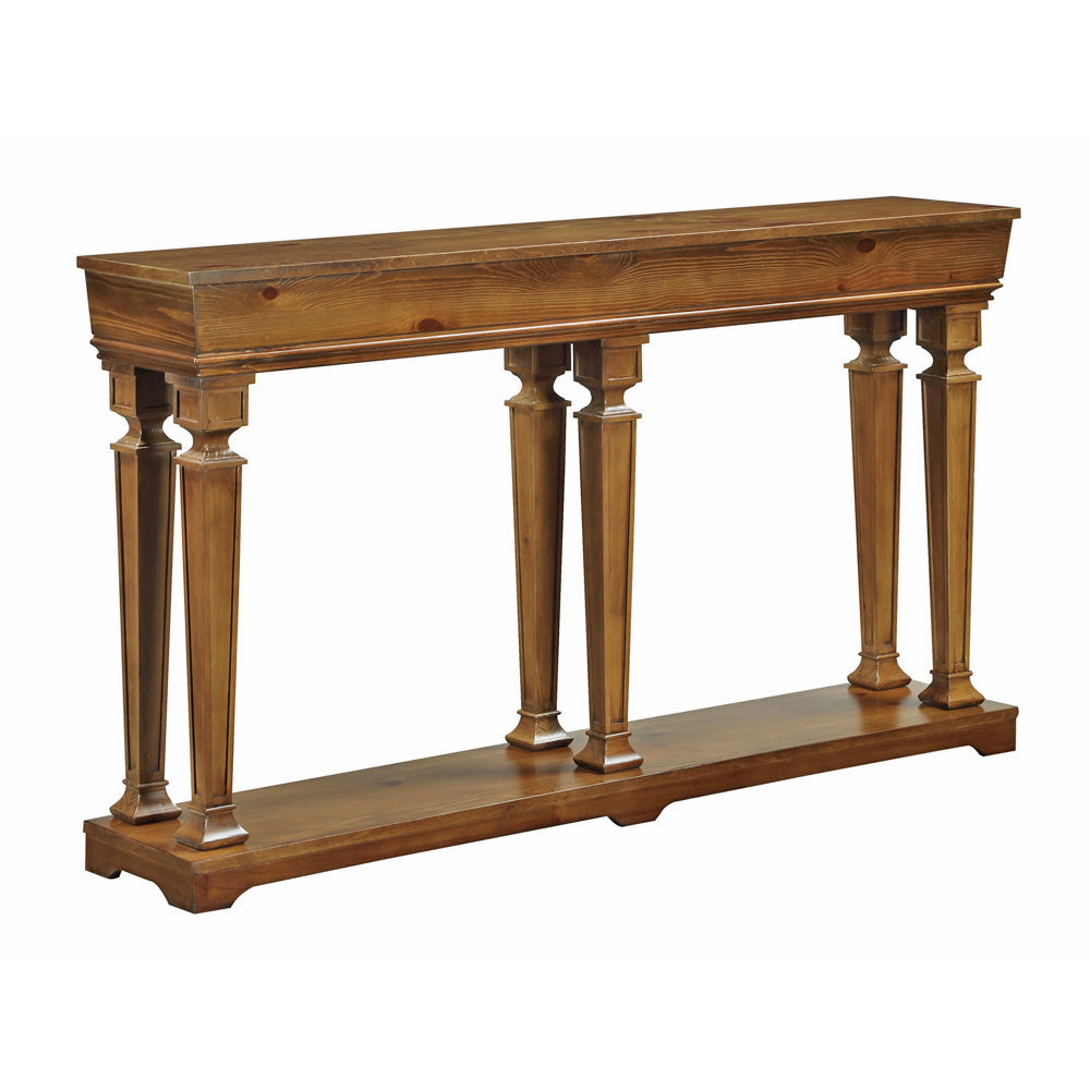 Elegant antique wood console table with carved legs for entryway decor