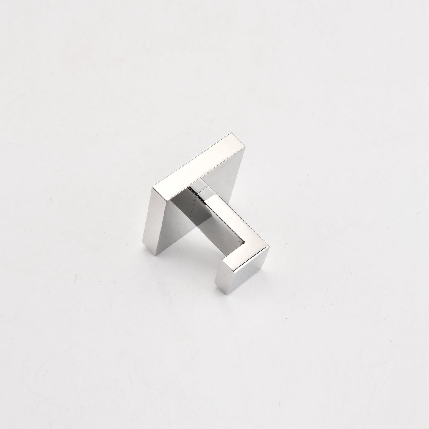 Modern silver metal coat hook with minimalist design