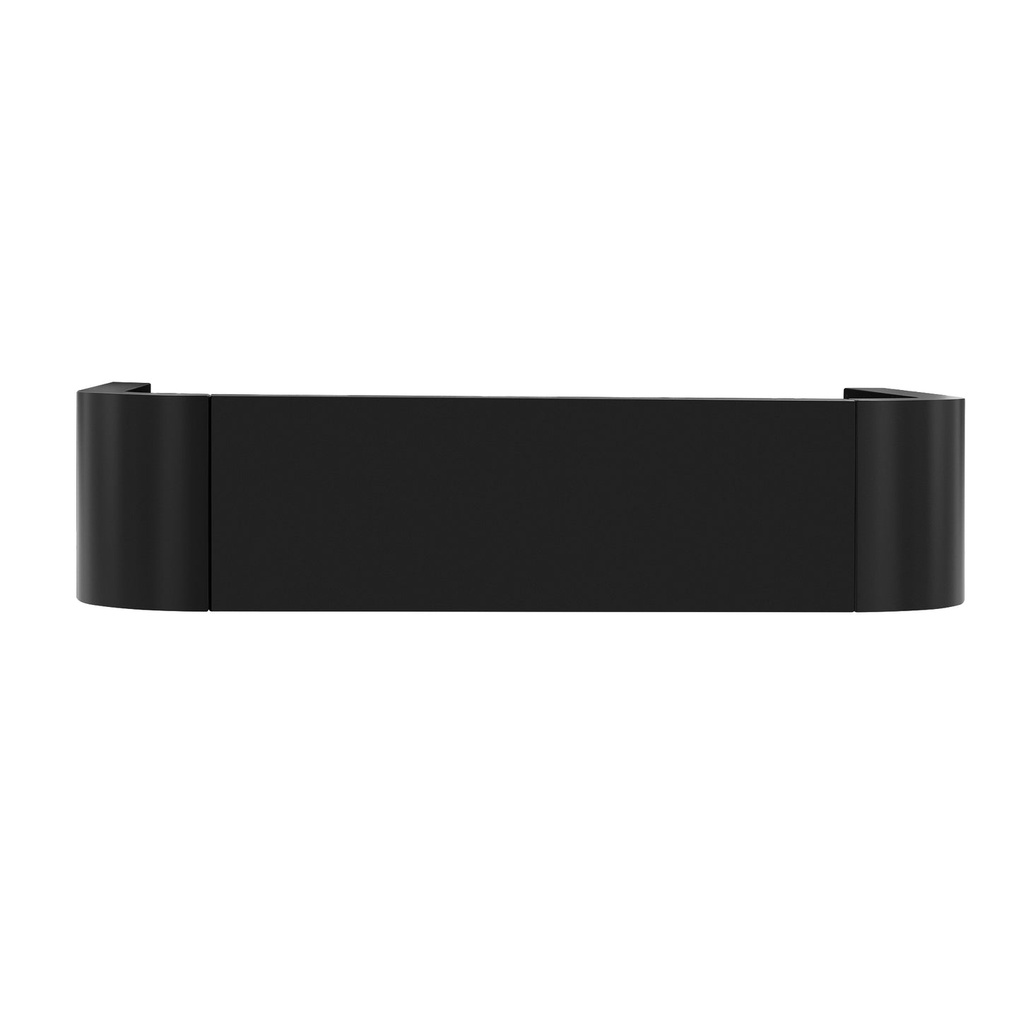 Sleek black minimalist rectangular speaker with rounded edges for modern home audio