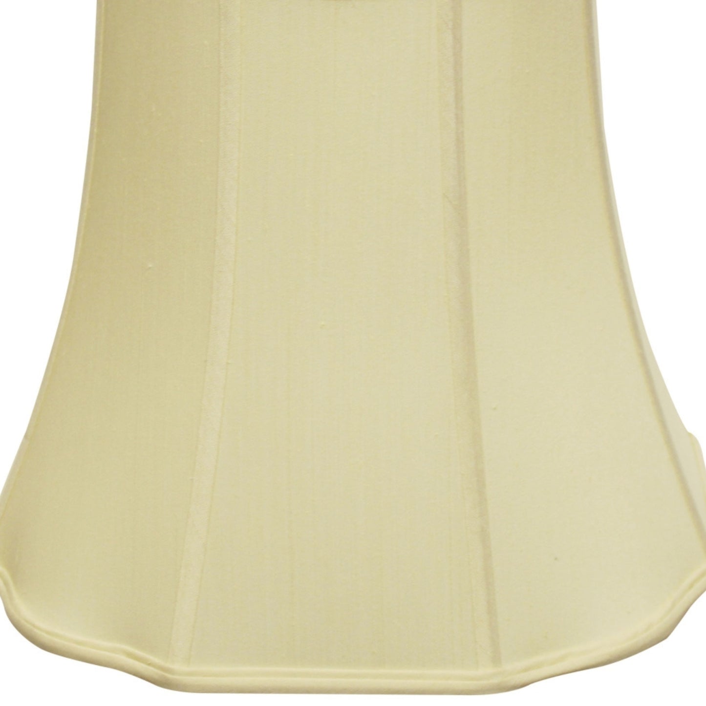 Classic cream bell lampshade with textured fabric and decorative trim
