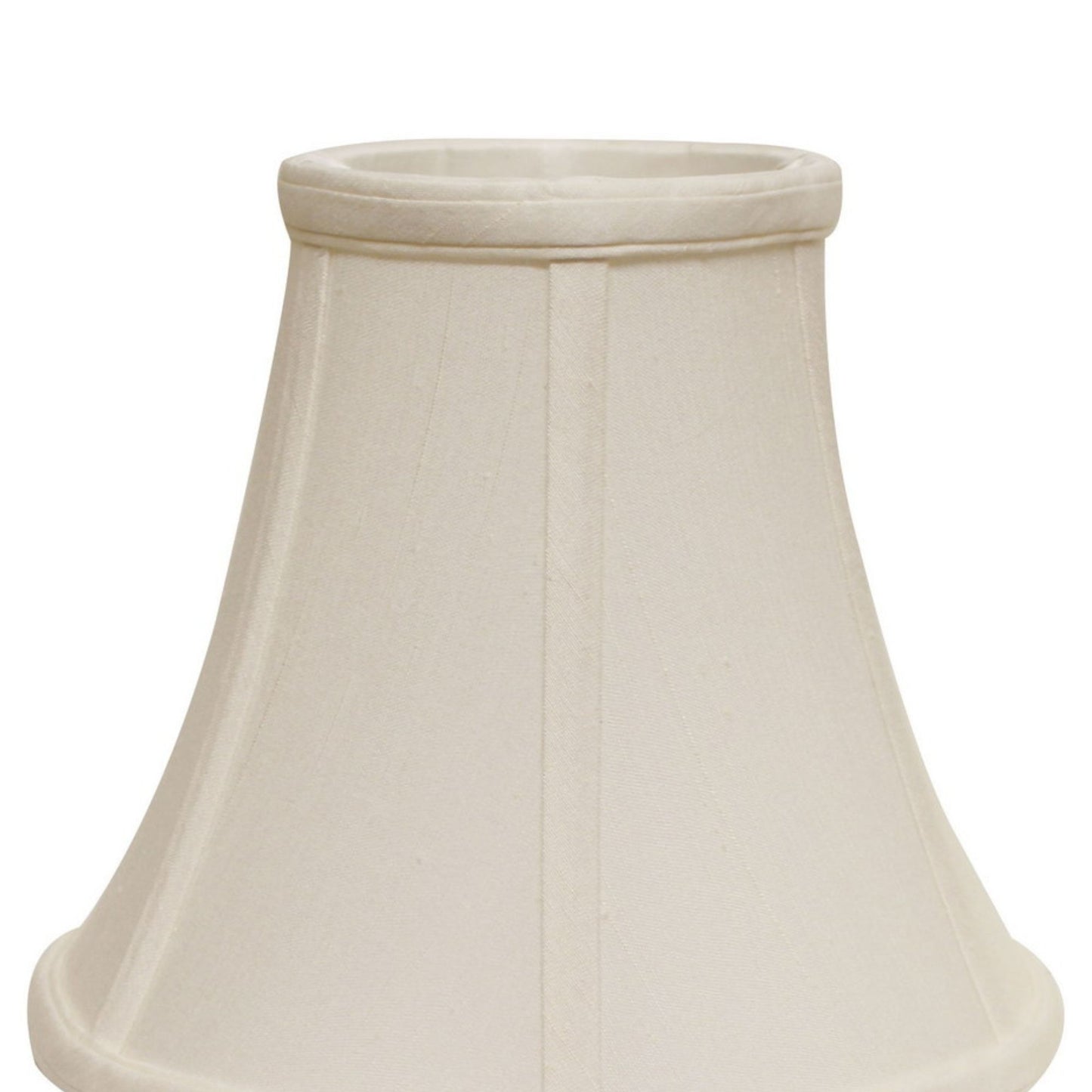 Cream fabric empire lampshade with pleated detail and sturdy frame