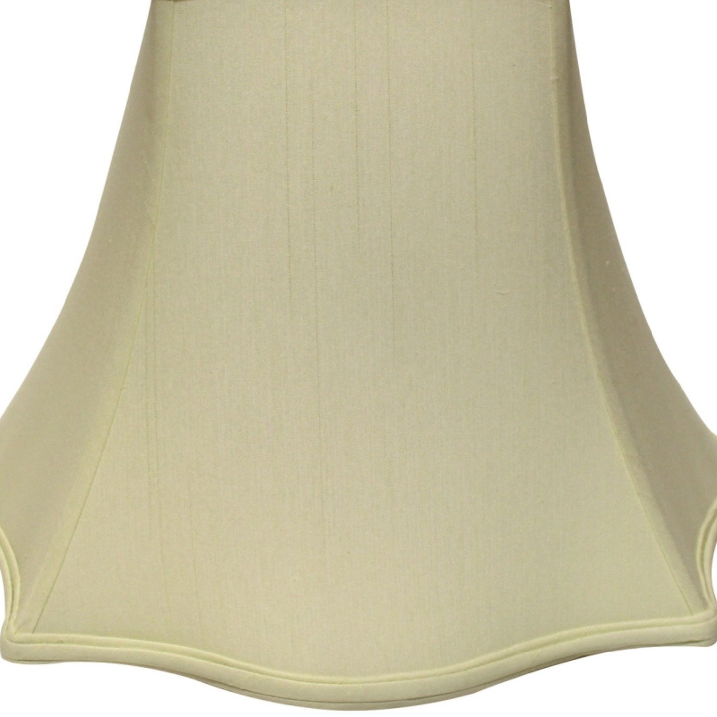 Soft yellow bell lampshade with decorative trim classic design for accent lighting