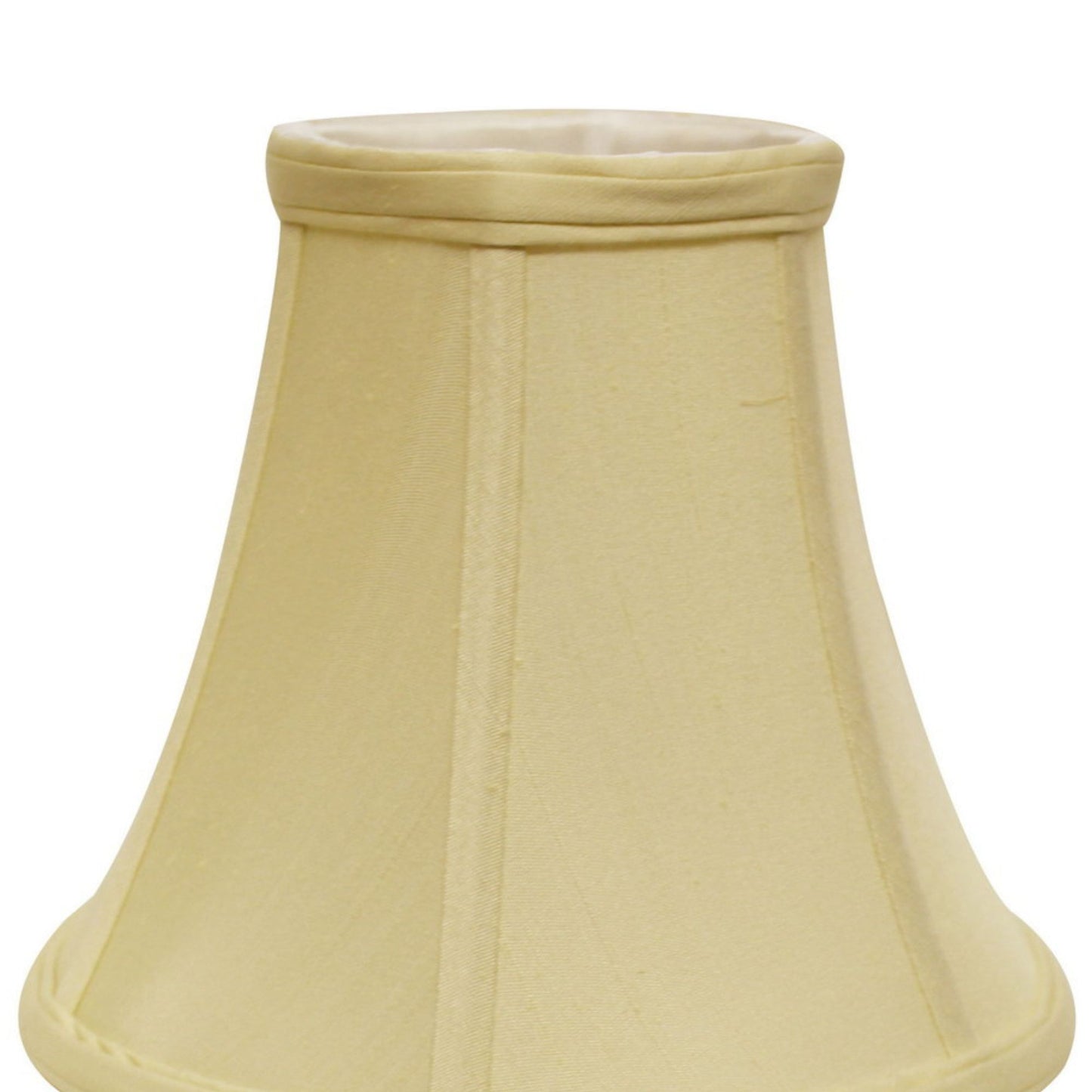 Cream empire lampshade with pleated fabric and decorative trim perfect for accent lighting