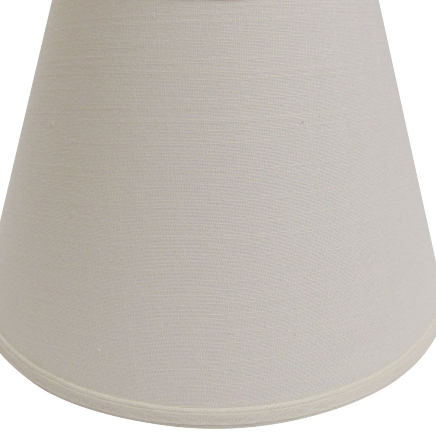 Beige linen tapered lampshade with a classic flared design