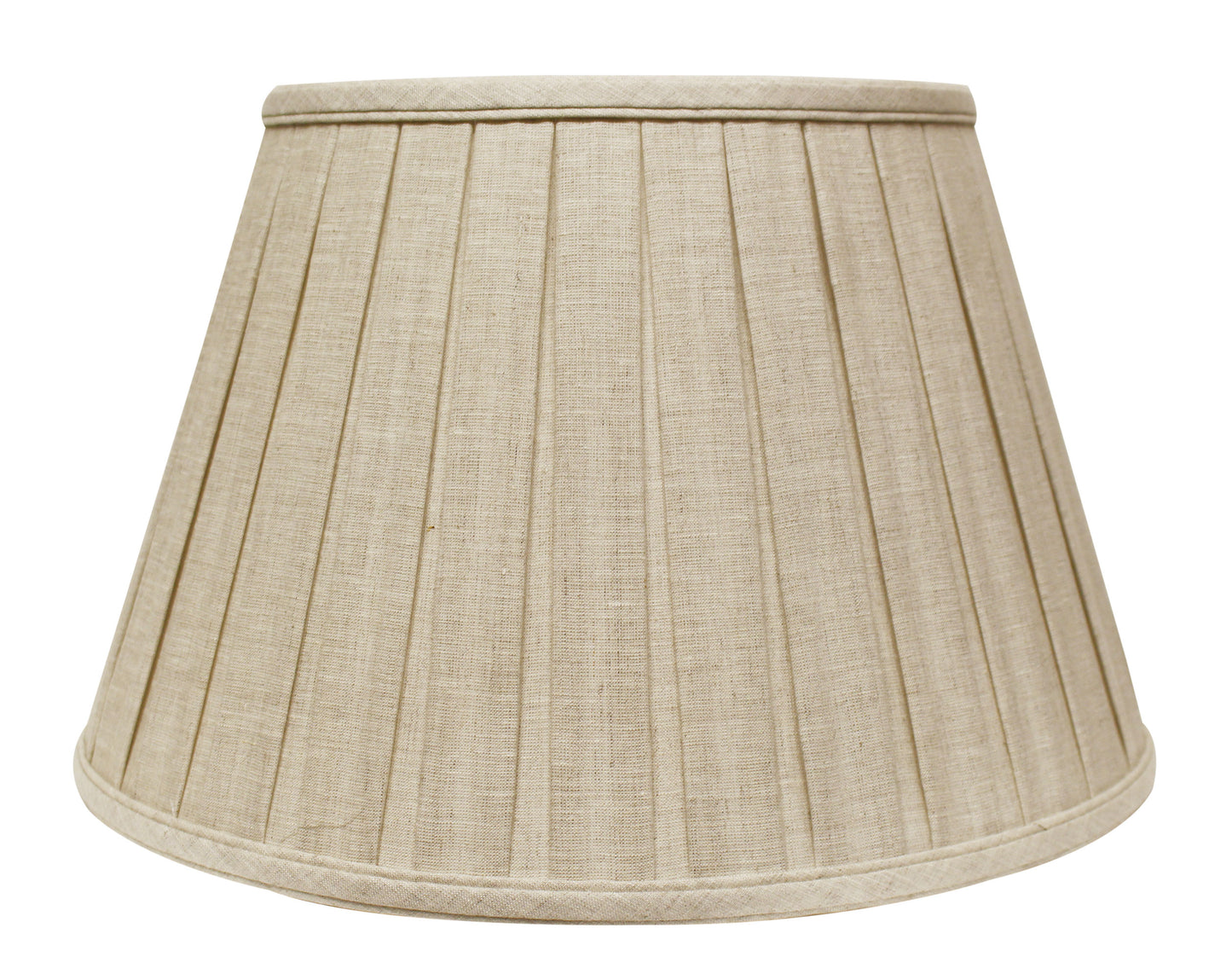 Natural linen pleated bell lampshade neutral beige tone for classic decor