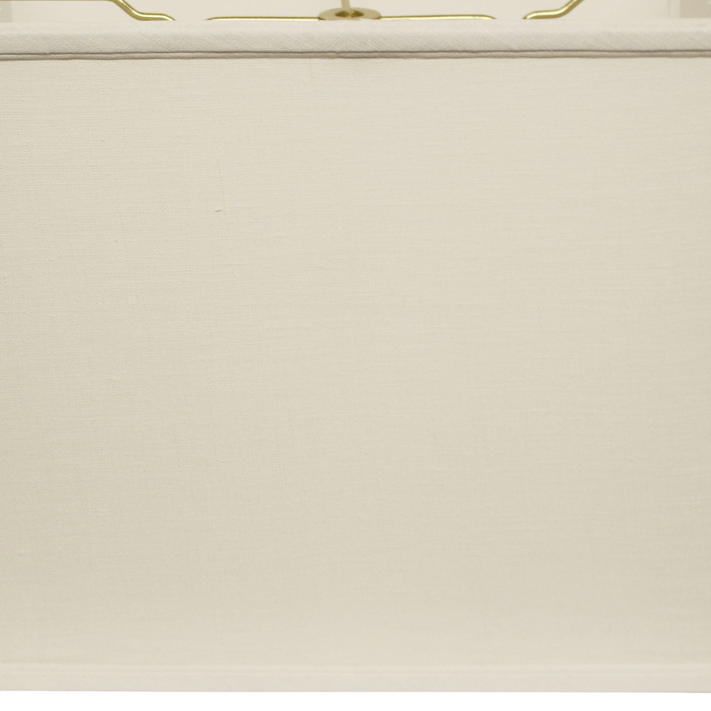 Cream rectangular lampshade with gold frame detail for ambient lighting