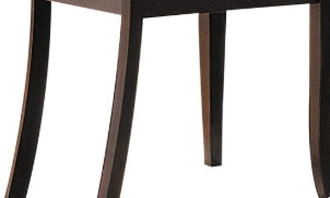 Dark wood accent table with curved legs