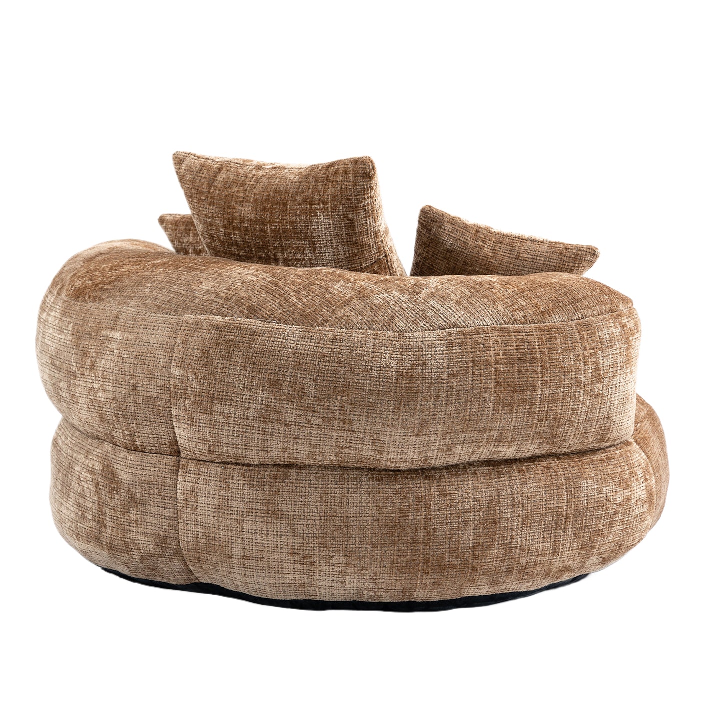 Plush brown textured pet bed with integrated cushions perfect for small dogs