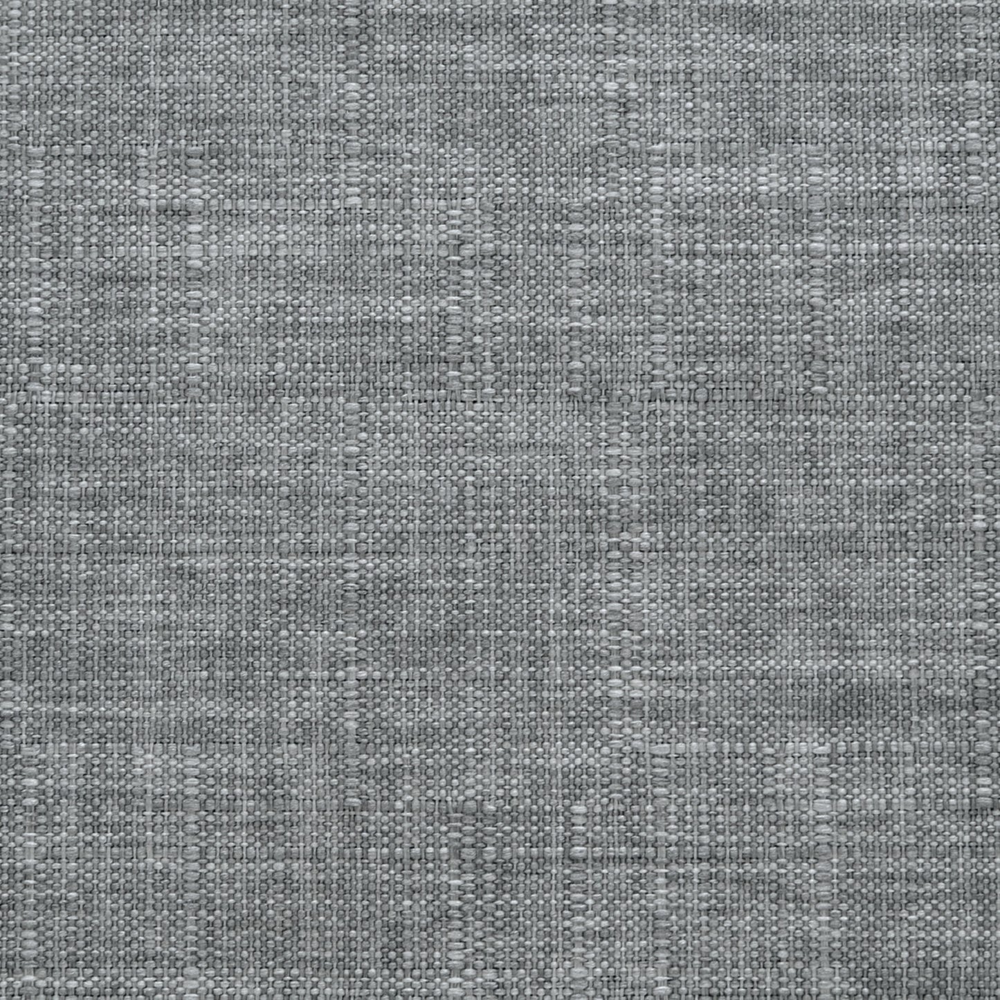 Closeup of textured grey linen fabric with visible weave for upholstery