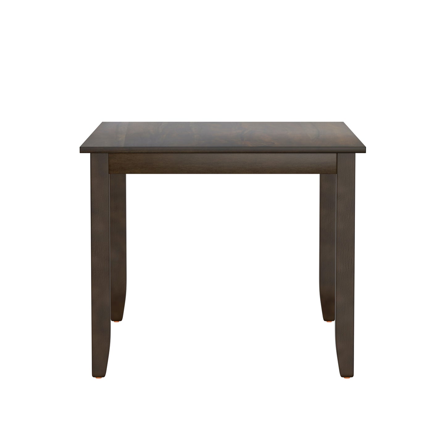 Dark brown wooden dining table