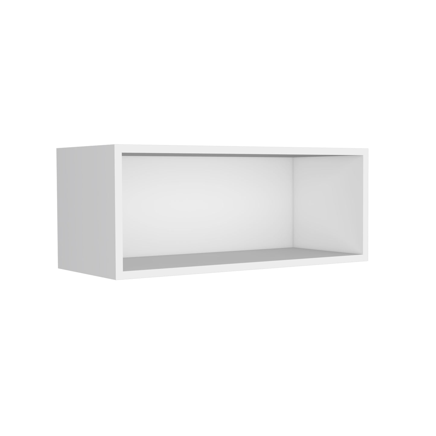 Minimalist white wall shelf with a clean modern design