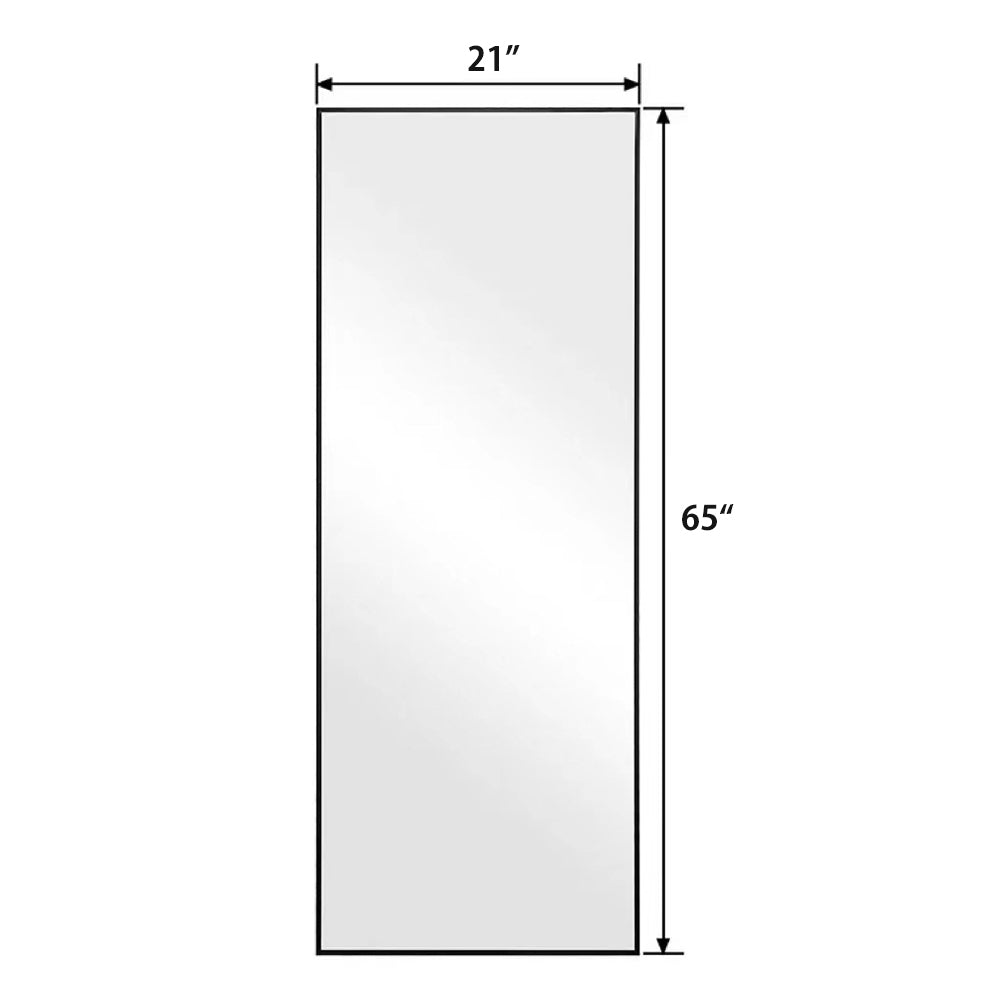 Tall fulllength mirror inches wide and inches high with a minimalist black frame