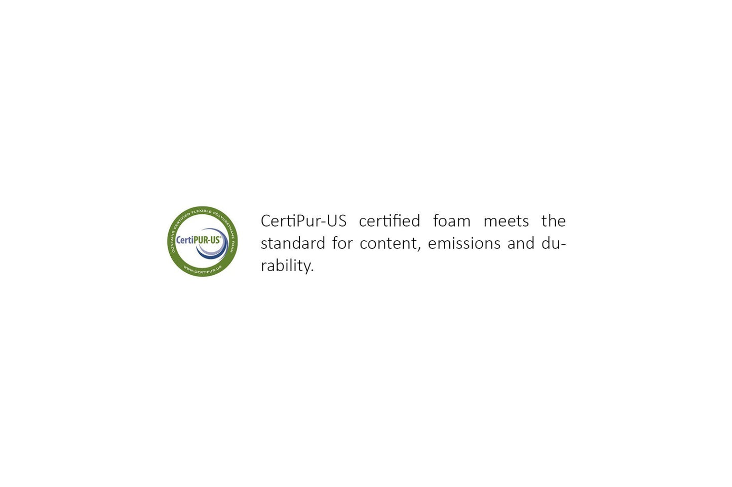 CertiPURUS certified flexible polyurethane foam badge ensuring high standards