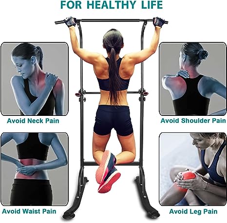 Black heavyduty pull up station for home fitness supporting multiple exercises