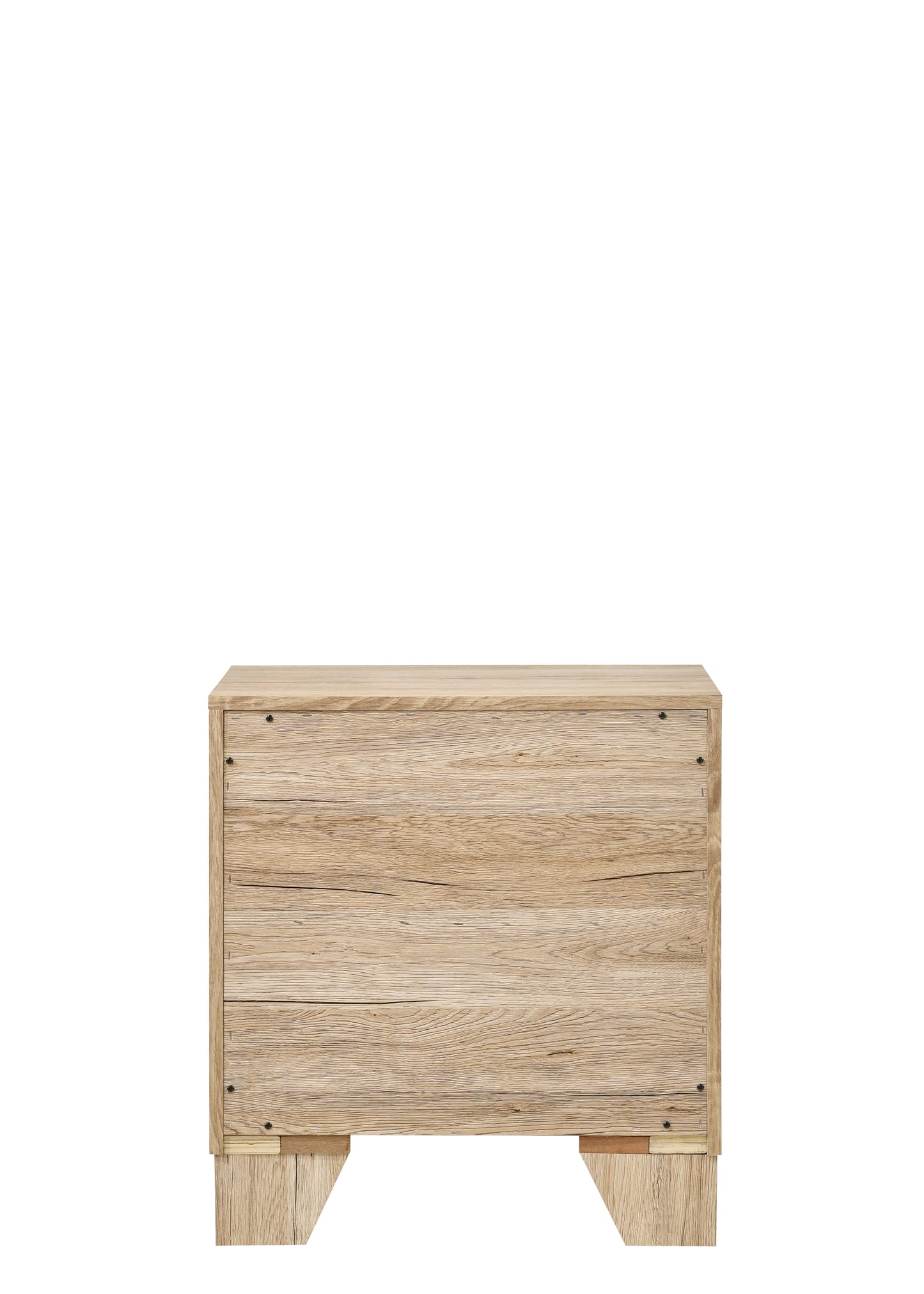 Natural oak bedside cabinet with three drawers