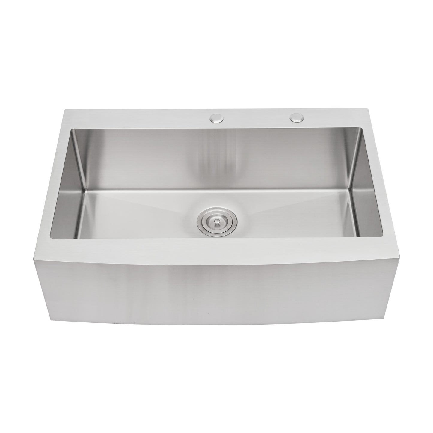 Brushed stainless steel farmhouse sink inch single bowl with clean lines