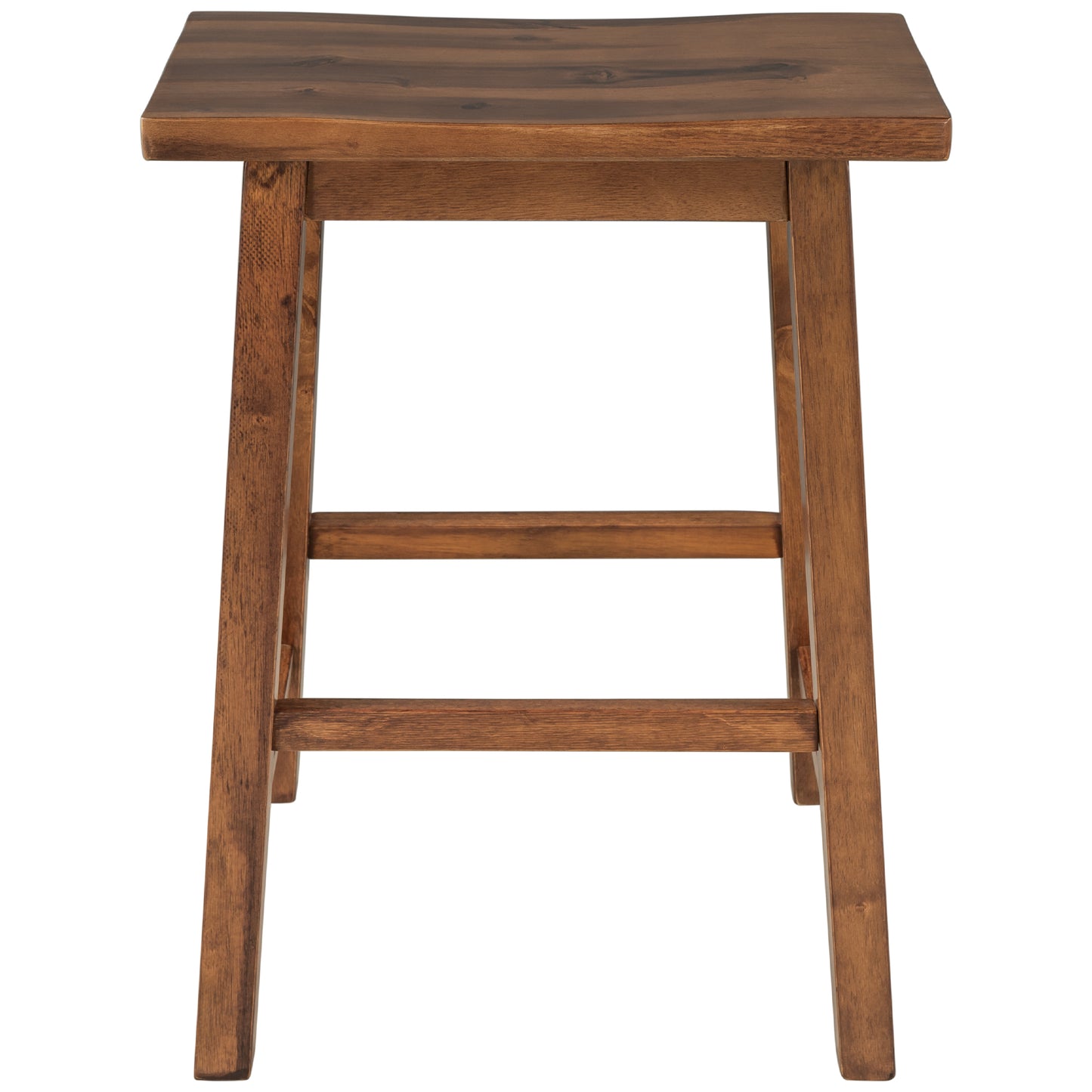 Solid wood bar stool with natural grain finish