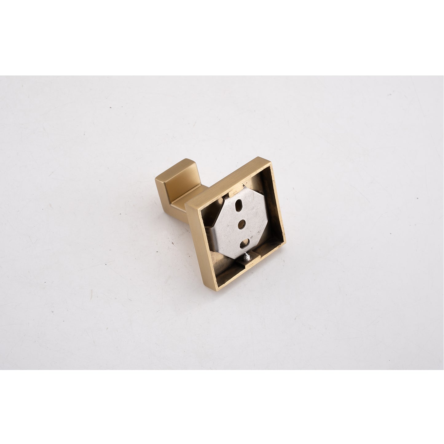 Brushed gold toilet paper holder hook modern design with square base