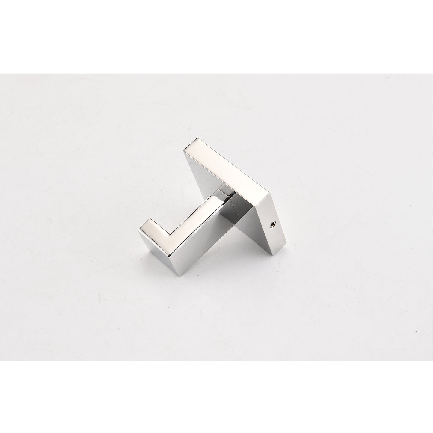 Modern square chrome wall hook for bathroom or kitchen