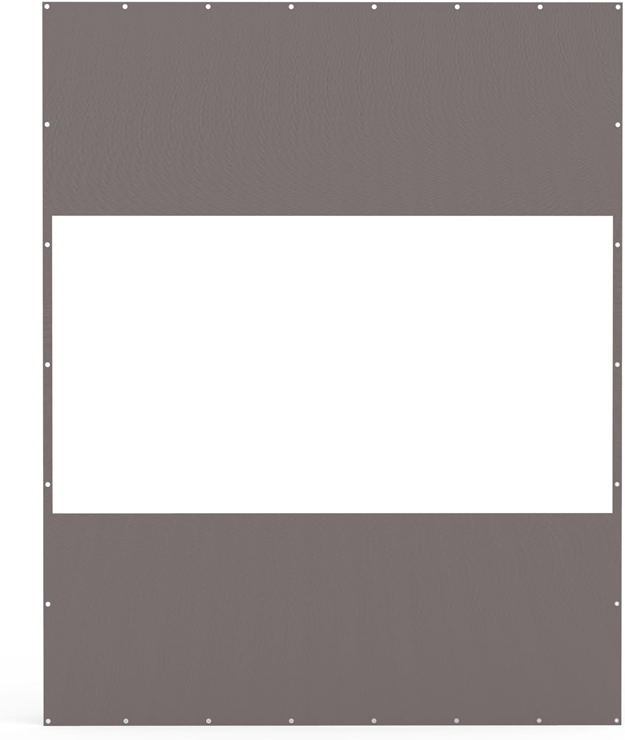 Heavyduty grey vinyl privacy screen with reinforced grommets for outdoor use