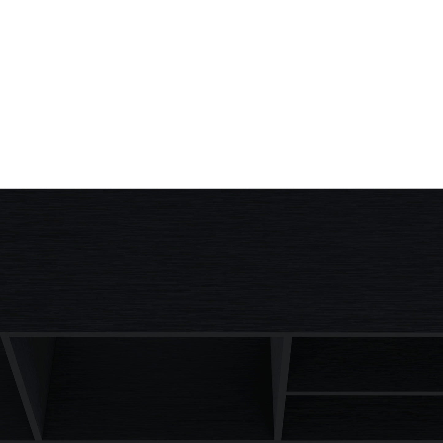 Sleek black modular bookshelf with open shelves for modern storage solutions