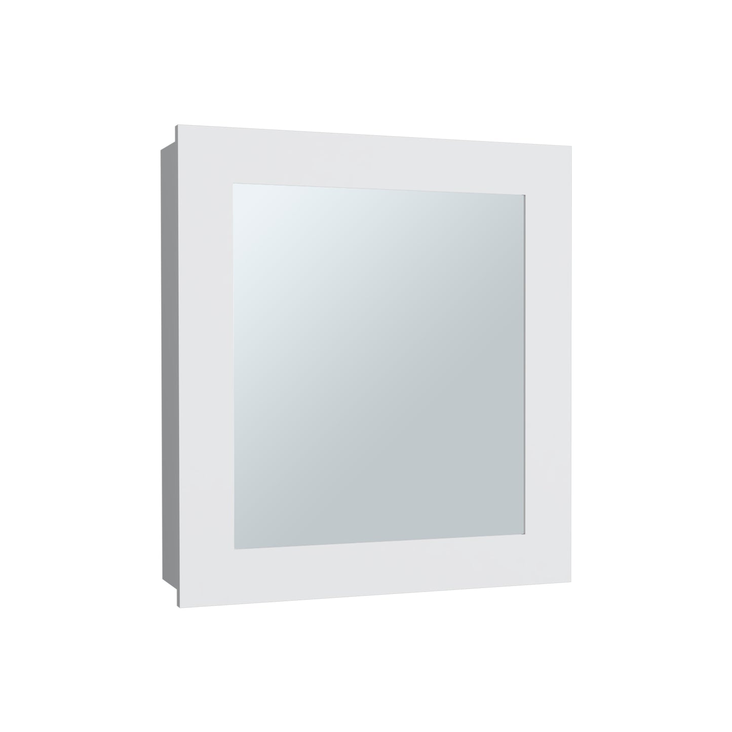 Minimalist white medicine cabinet with mirrored door ideal for modern bathrooms