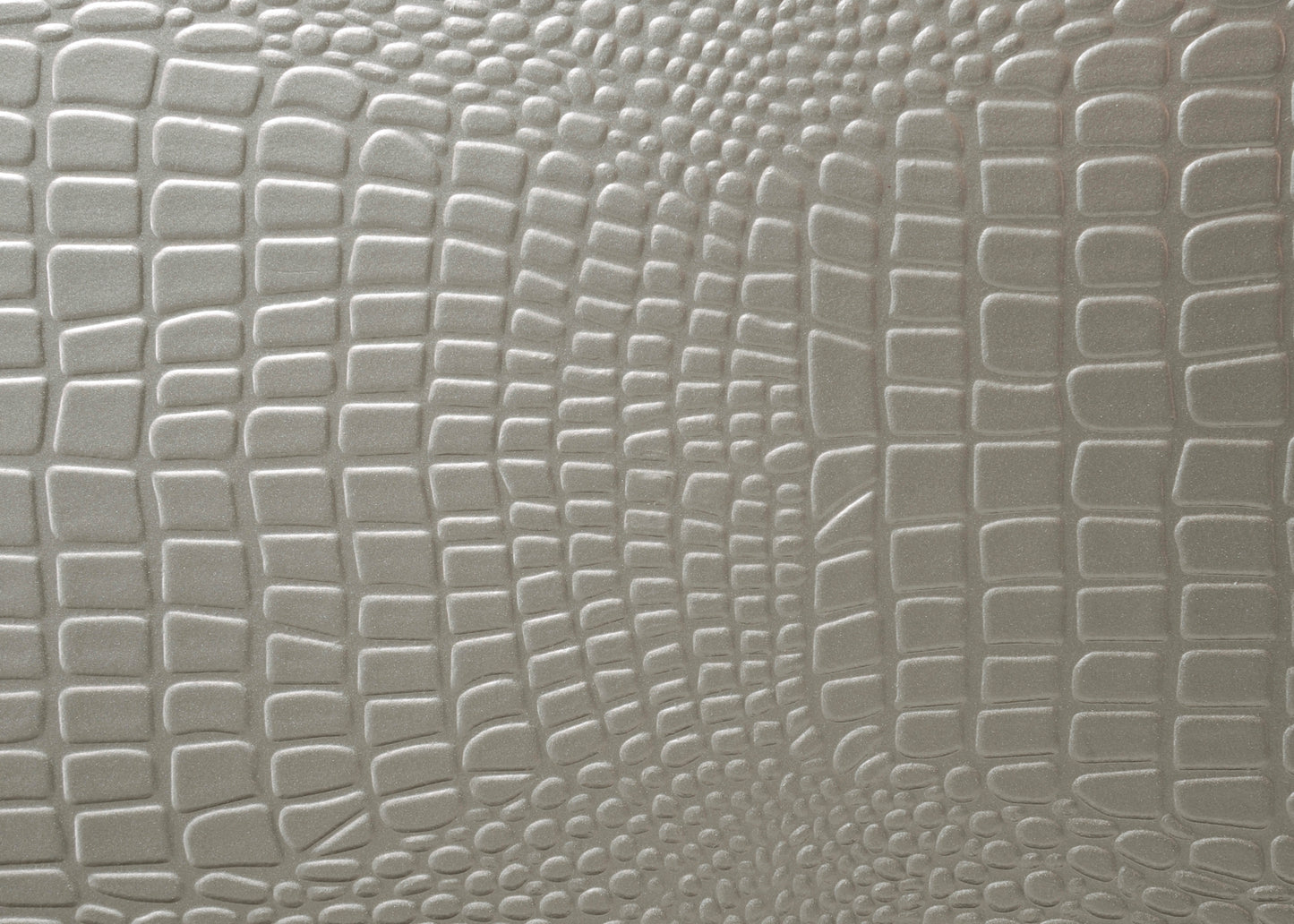 Textured silver faux alligator skin material