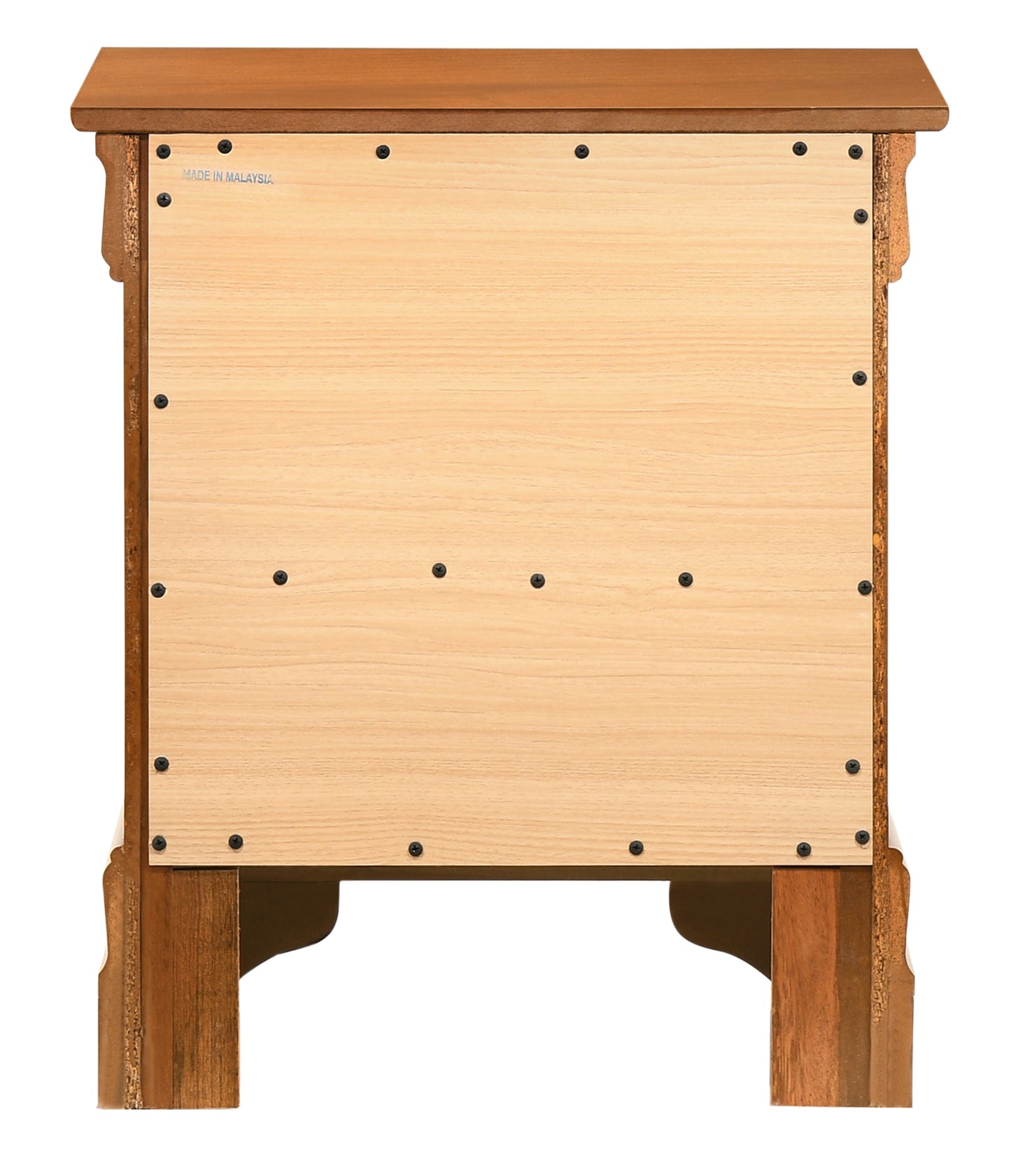 Elegant Oak Nightstand with Two Drawers - Traditional Design