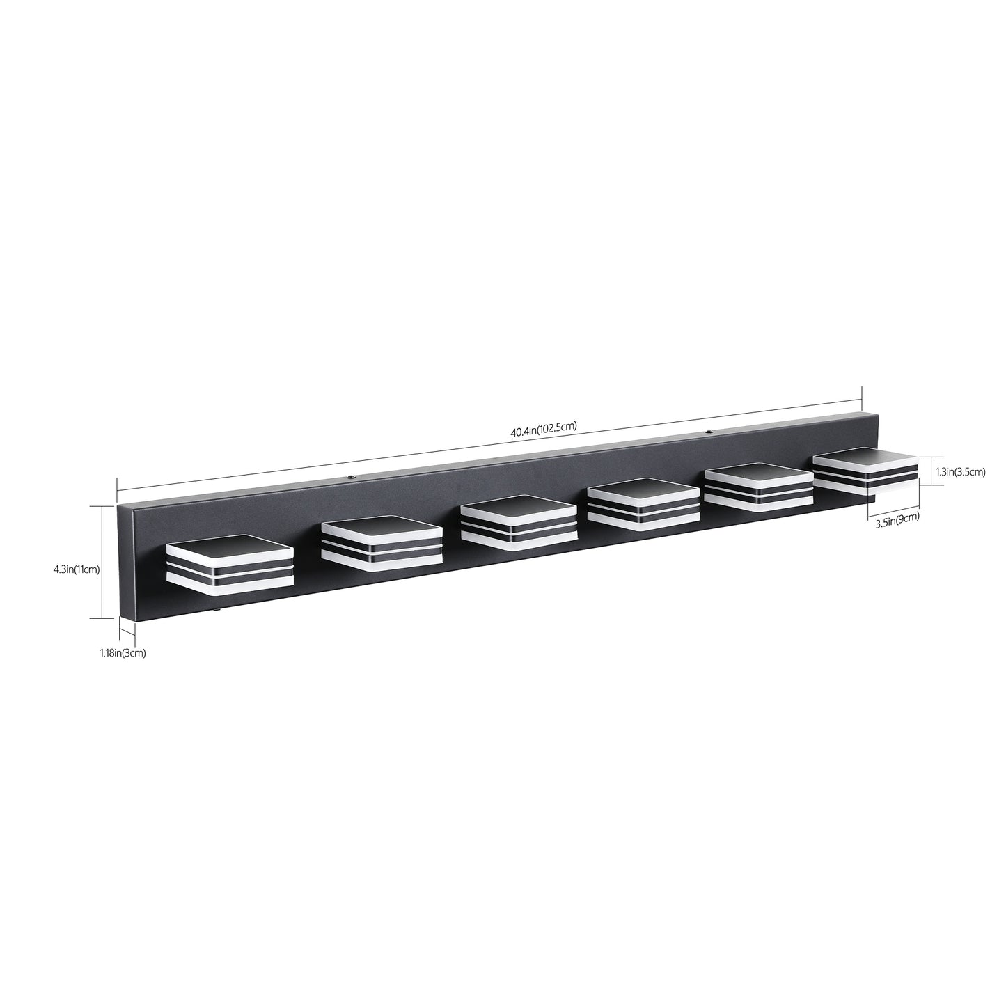 Black modern hook wallmounted coat rack with square chrome accents