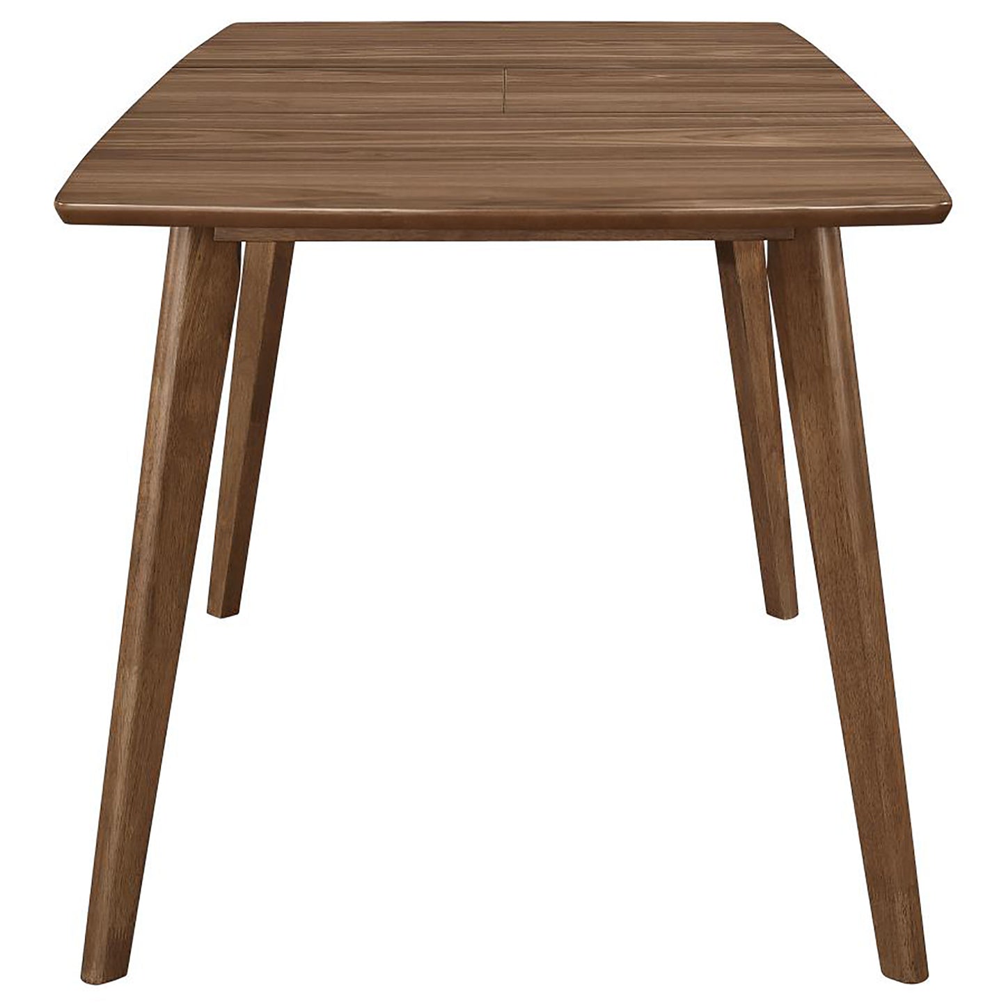 Walnut dining table with tapered legs midcentury modern design