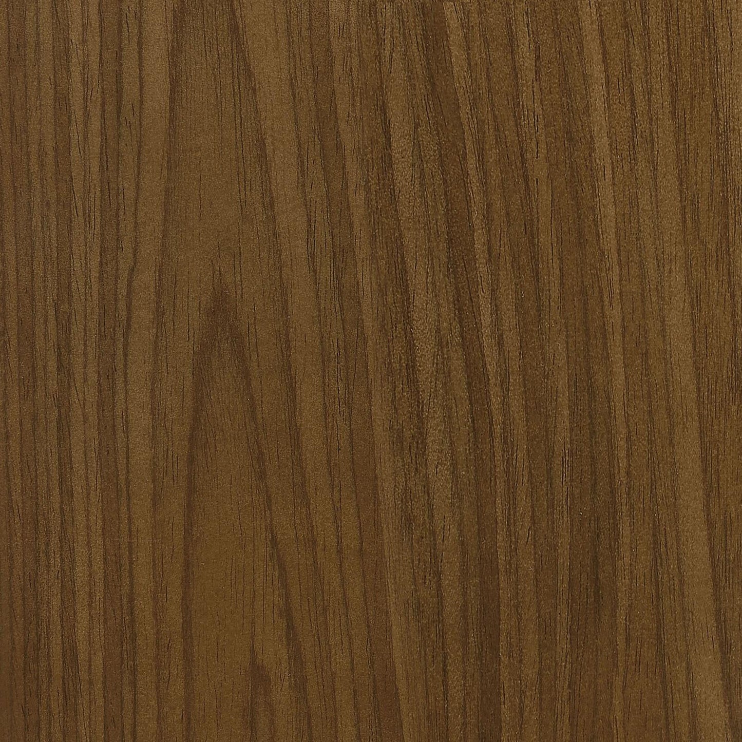 Closeup of natural dark walnut wood veneer with prominent grain for furniture applications