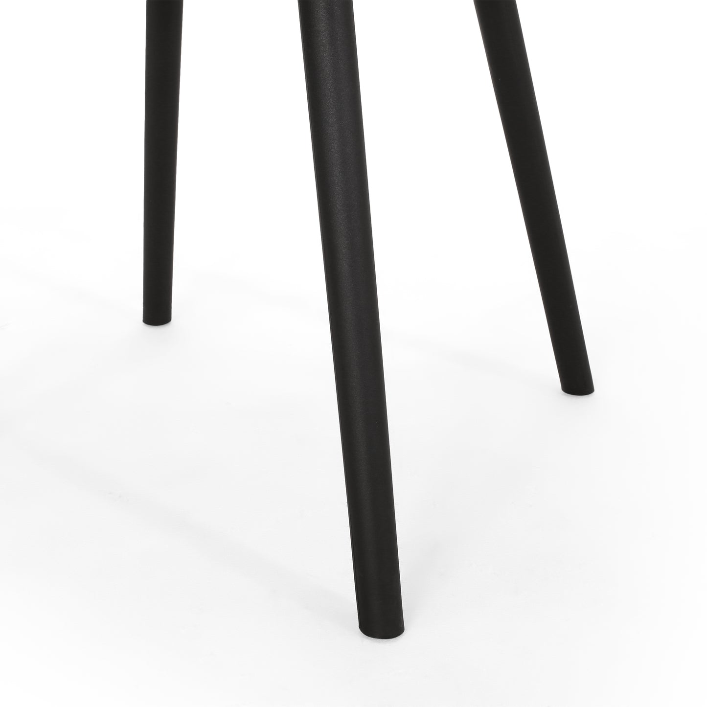 Black metal chair legs with modern tapered design