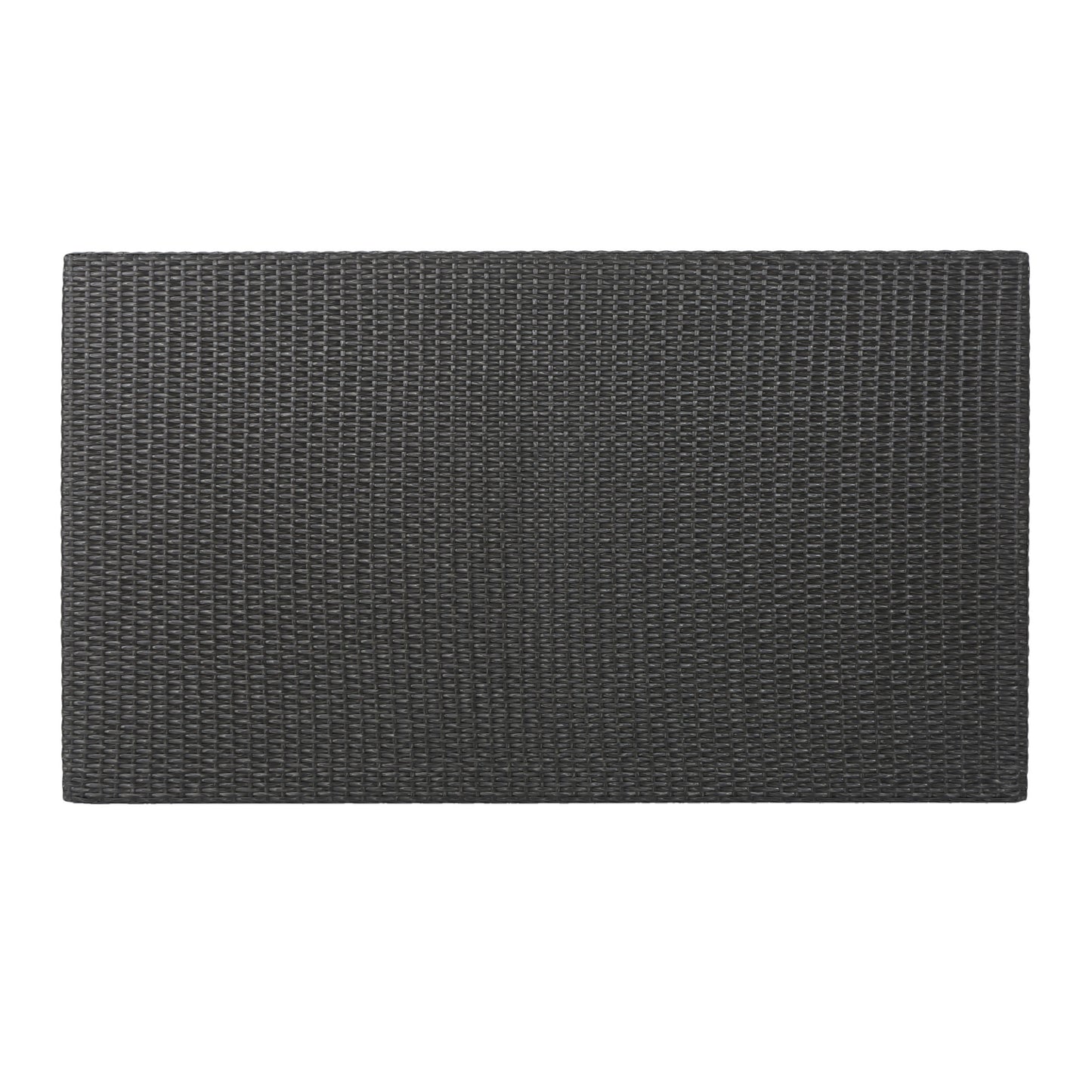 Dark grey woven resin outdoor placemat rectangular shape ideal for patios