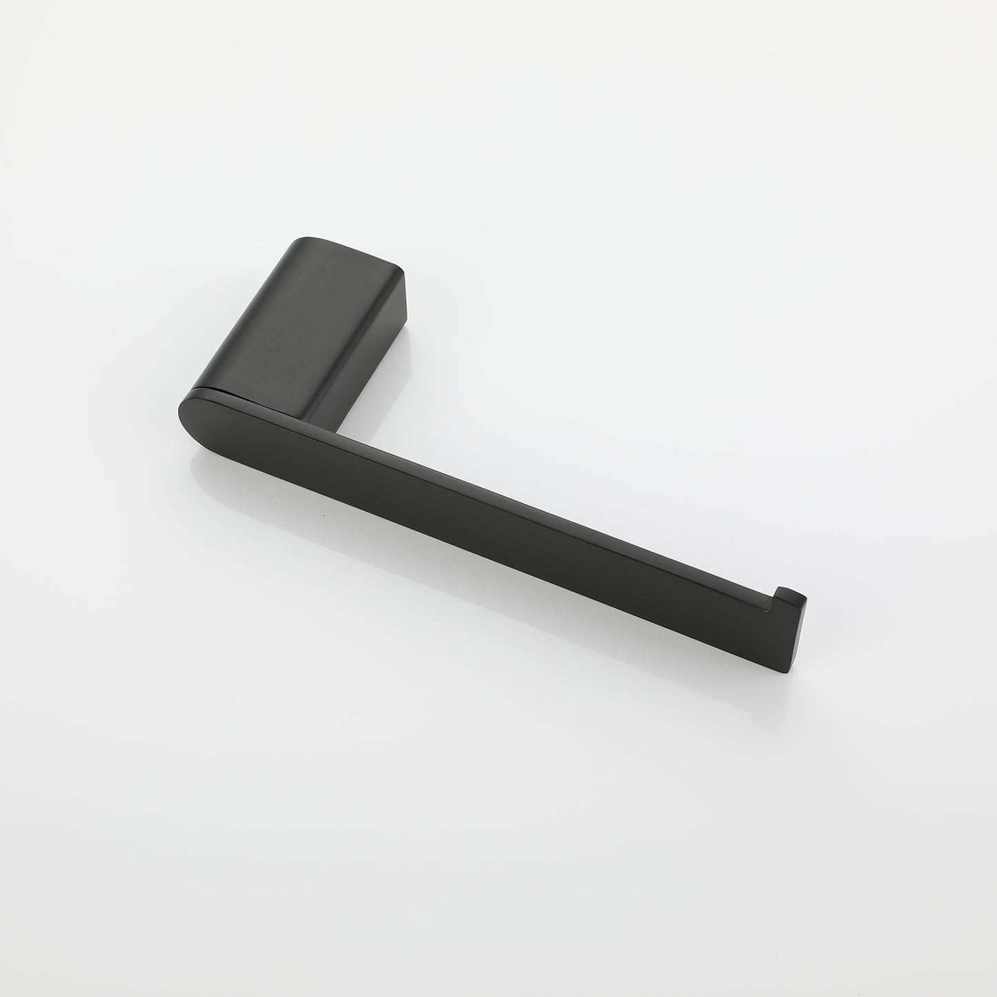 Matte black modern wallmounted toilet paper holder sleek design