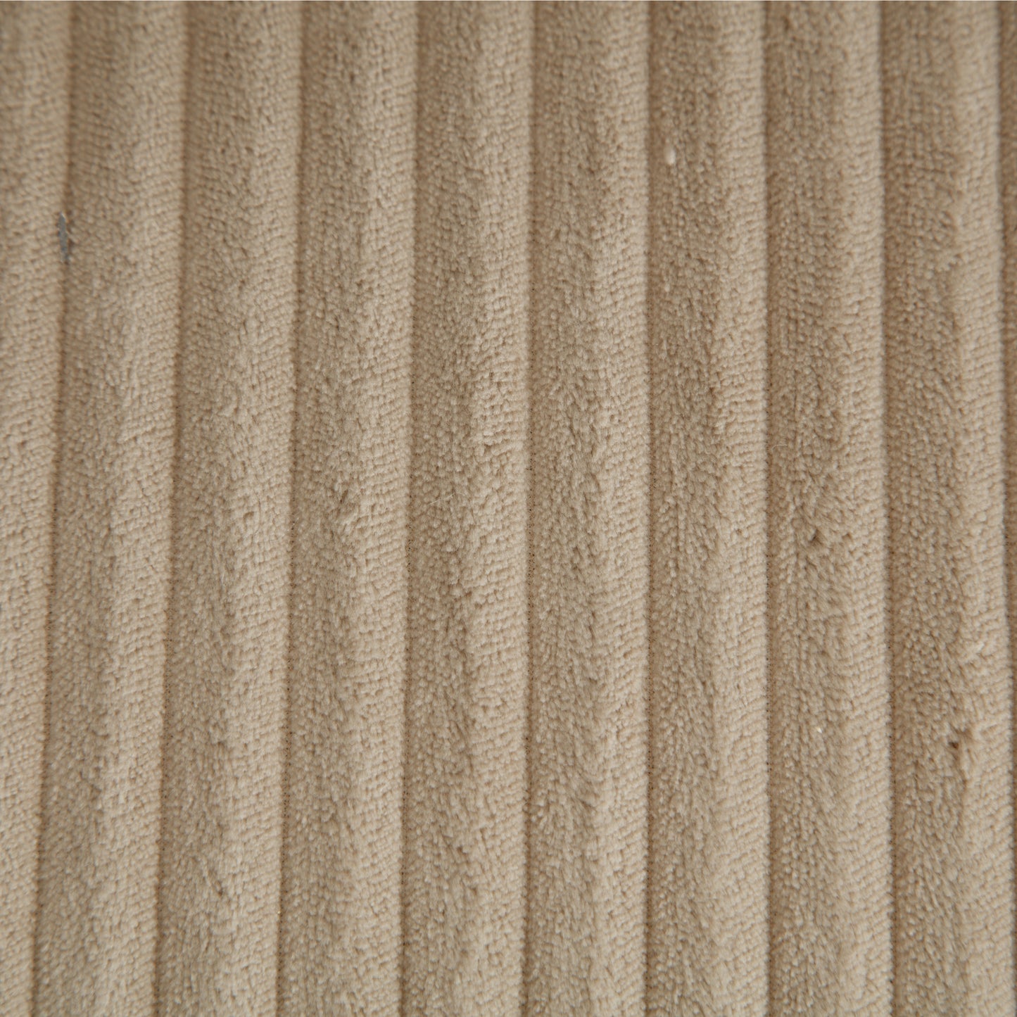 Closeup of light brown corduroy fabric texture with vertical wales ideal for apparel