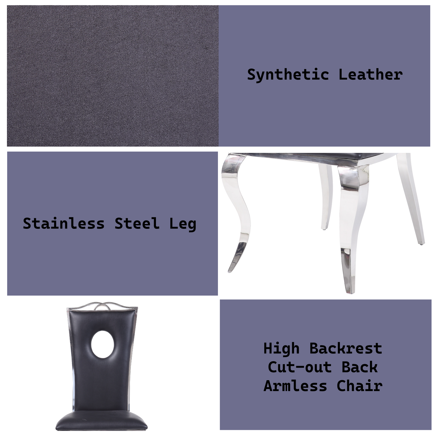 Dark gray textured synthetic leather fabric swatch for upholstery