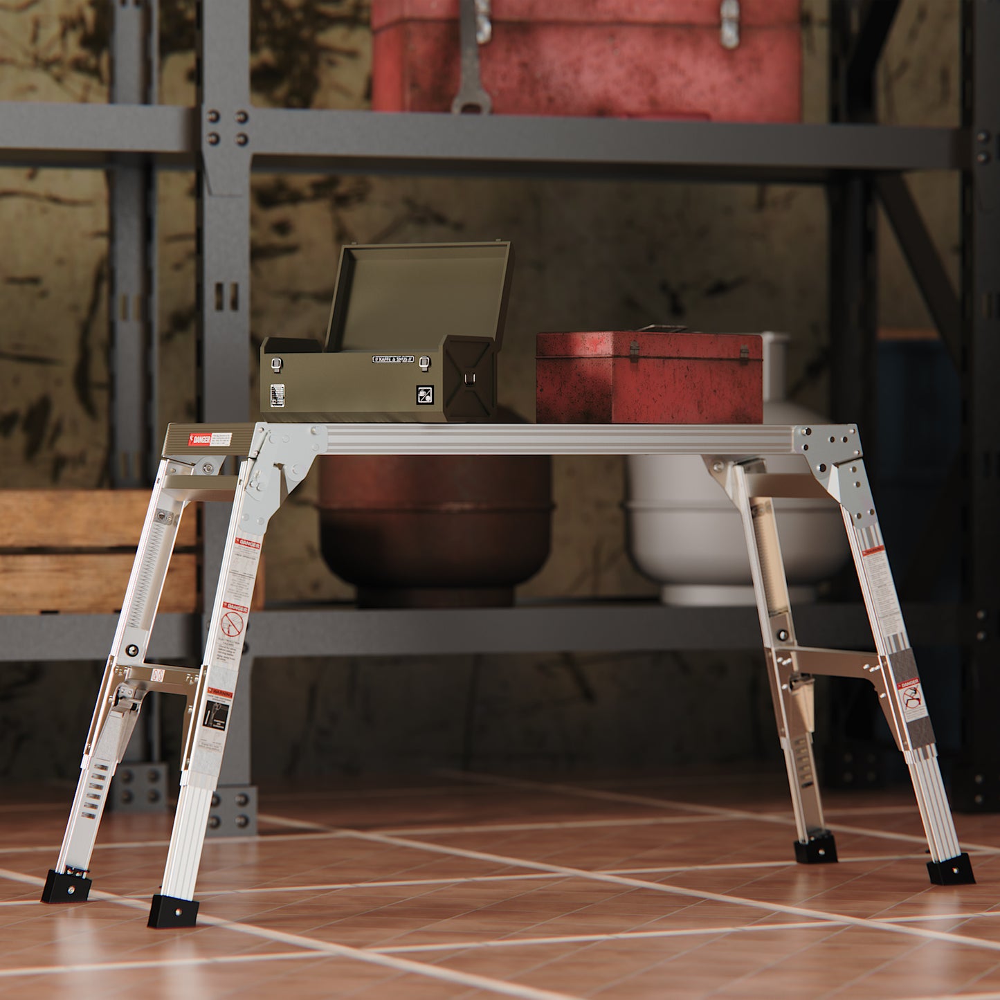 Heavyduty aluminum scaffold perfect for DIY projects and professional use