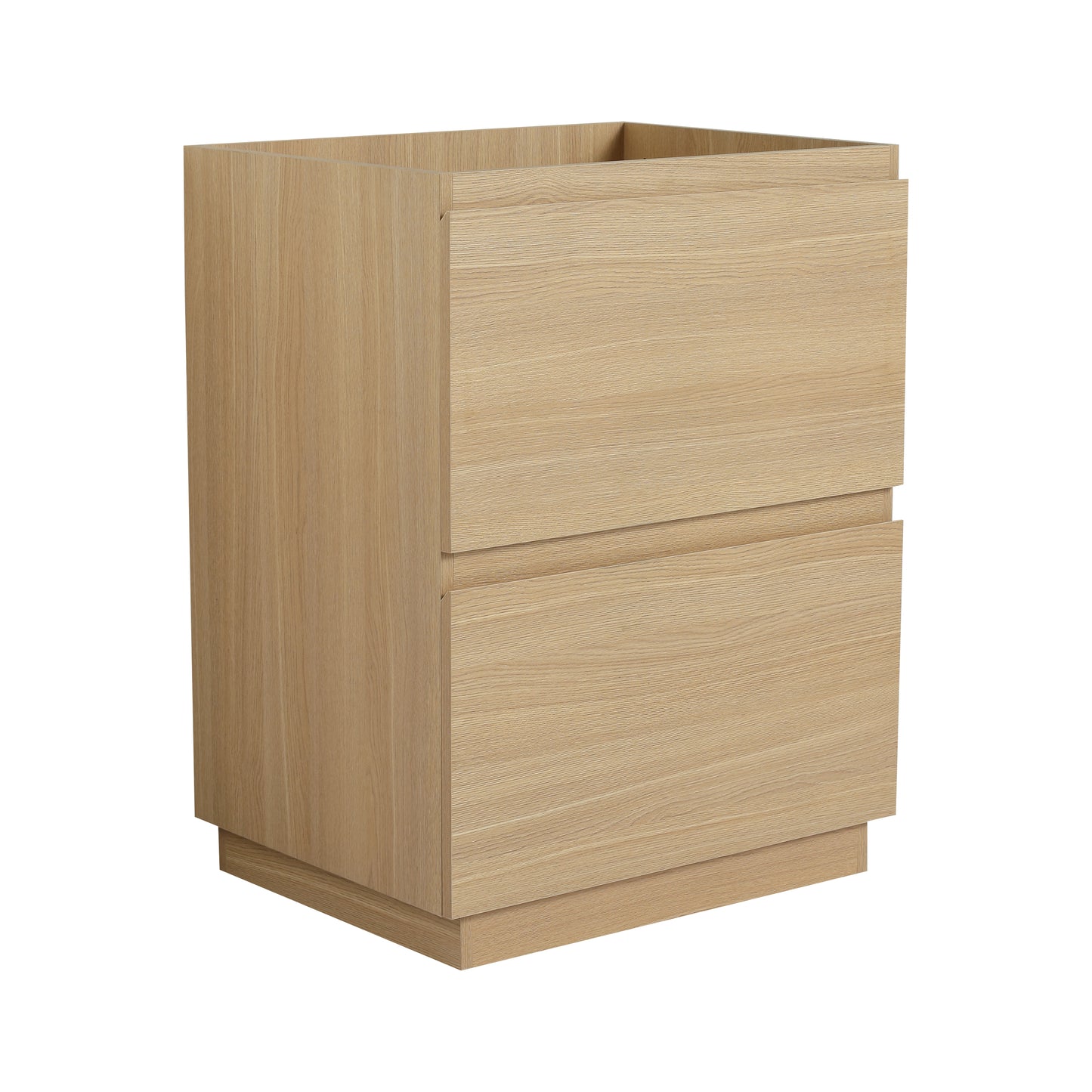 Light oak wood twodrawer cabinet ideal for modern bedroom storage