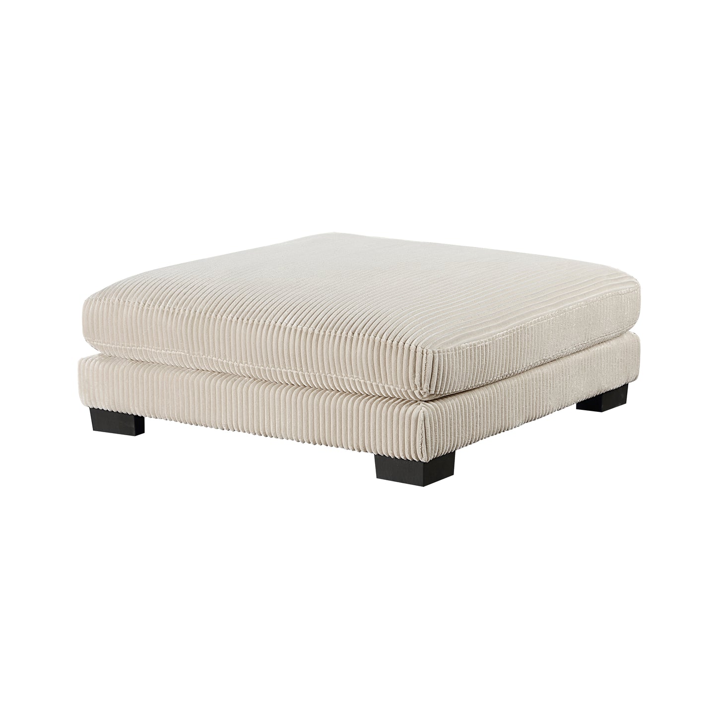 TREATLIFE HOME Modular Living Room Ottoman with Plush Beige Corduroy Fabric Upholstery, Configurable Plywood Frame Furniture, Modern Design