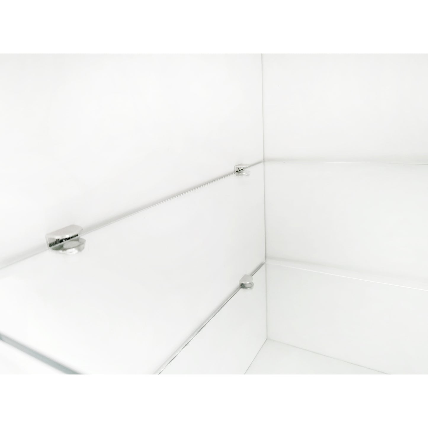 Chrome shelf support bracket for glass shelves sleek and modern design