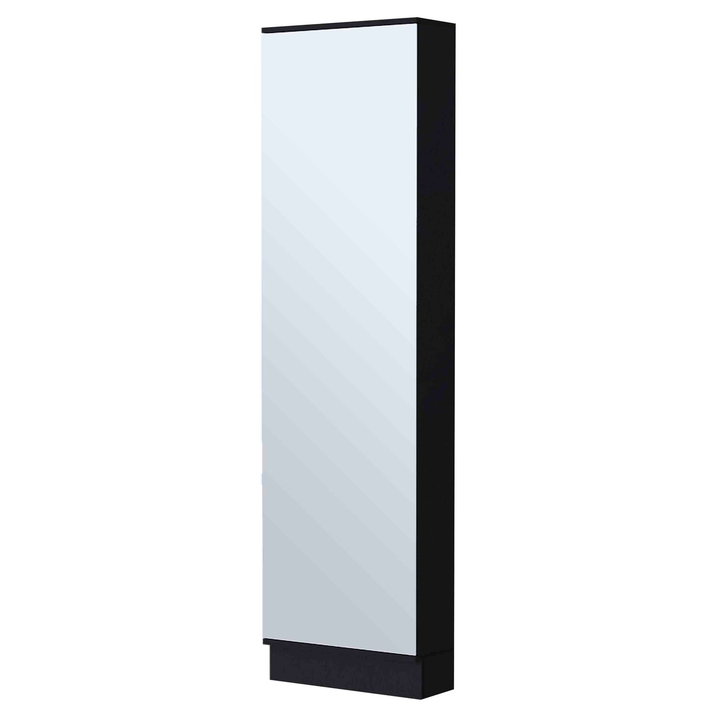 Tall black framed full length mirror with frosted glass effect perfect for bedrooms