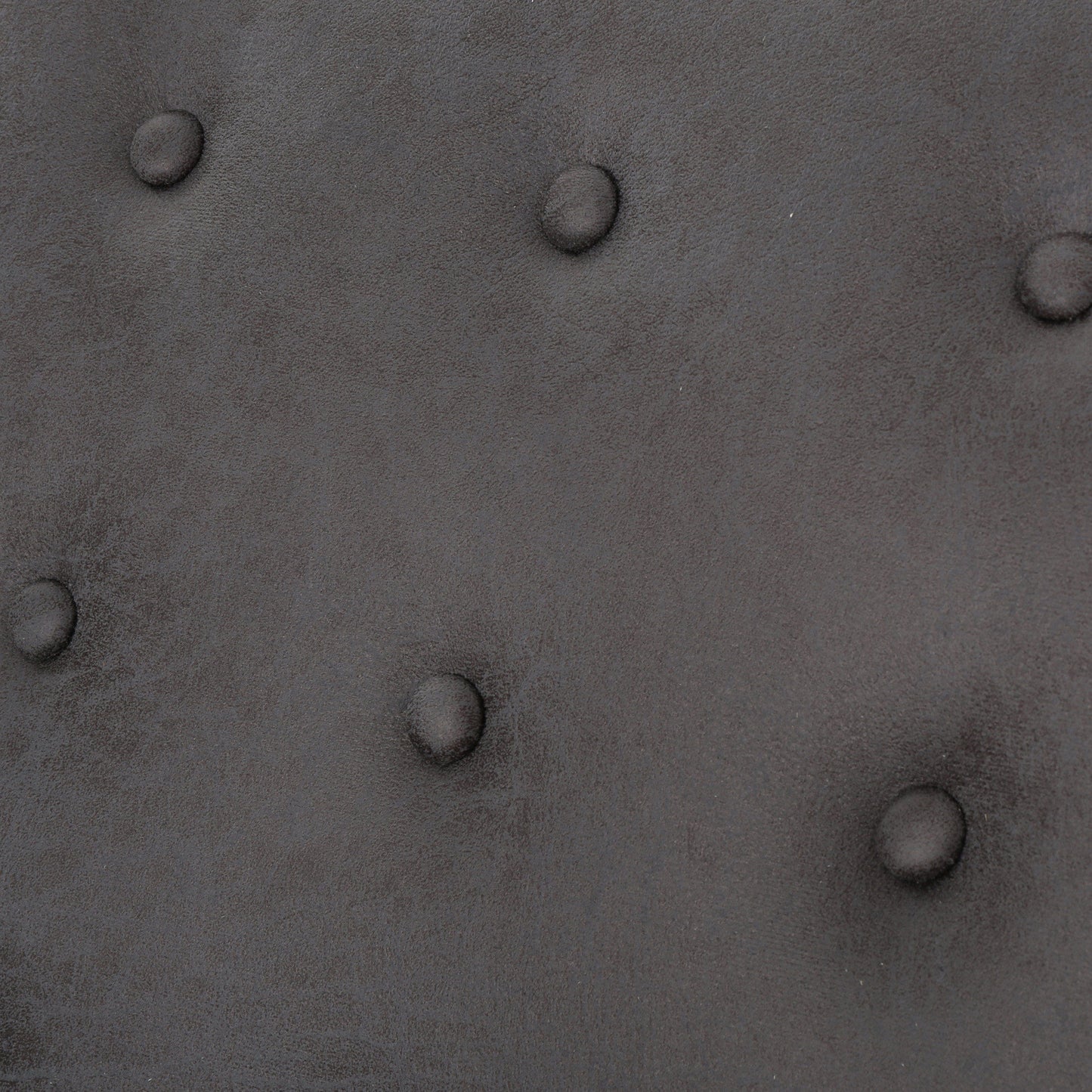 Dark grey fabric upholstery with diamond tufting for a sofa or chair