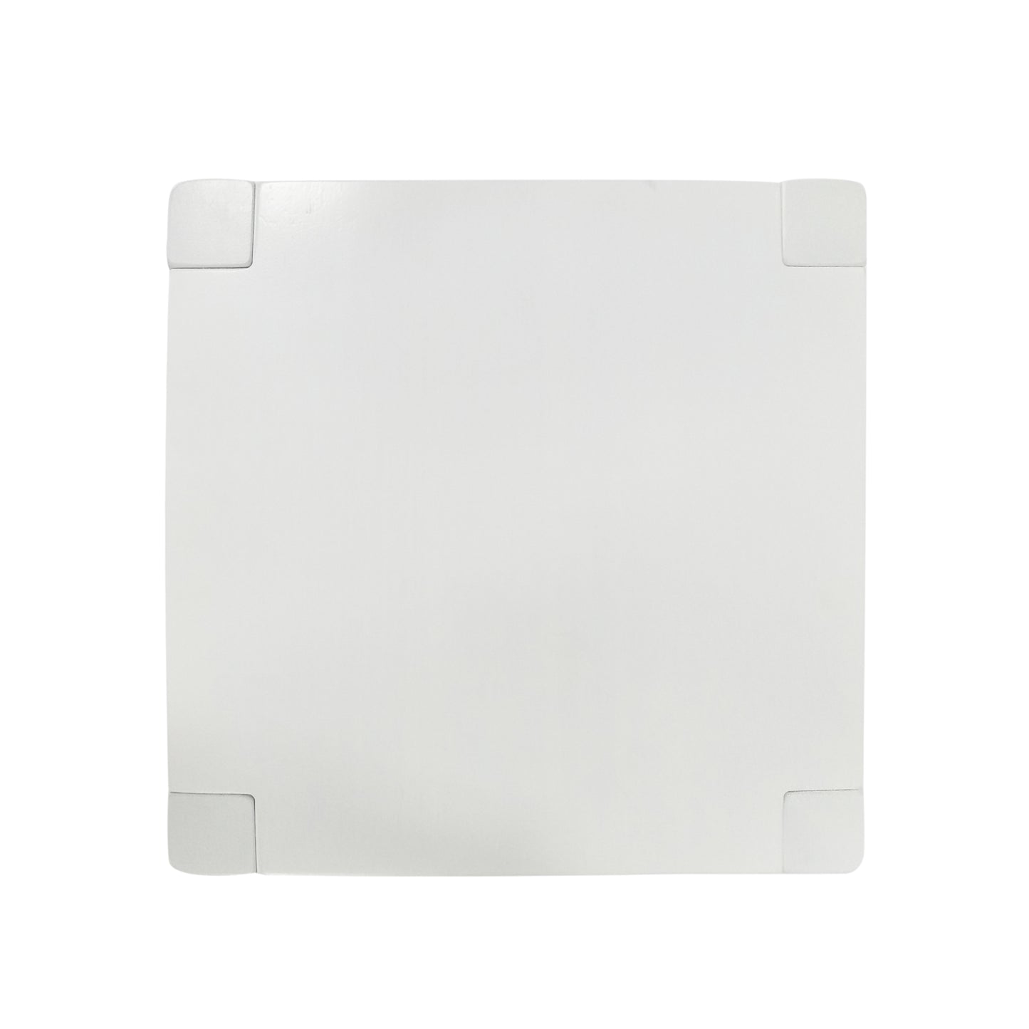Flat white square board with rounded corners ideal for minimalist interior design