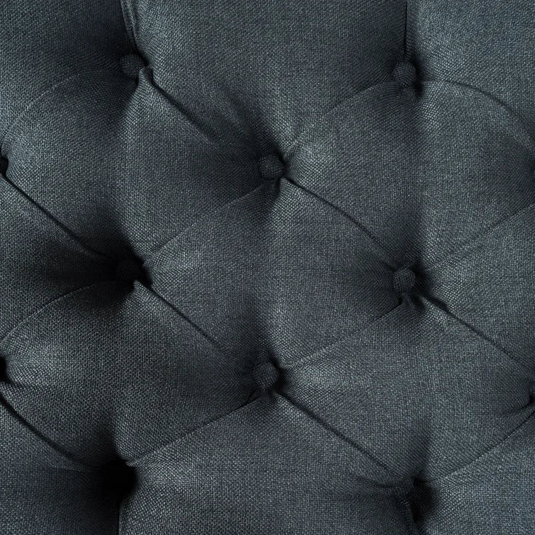 Dark grey diamond tufted upholstered fabric texture for furniture