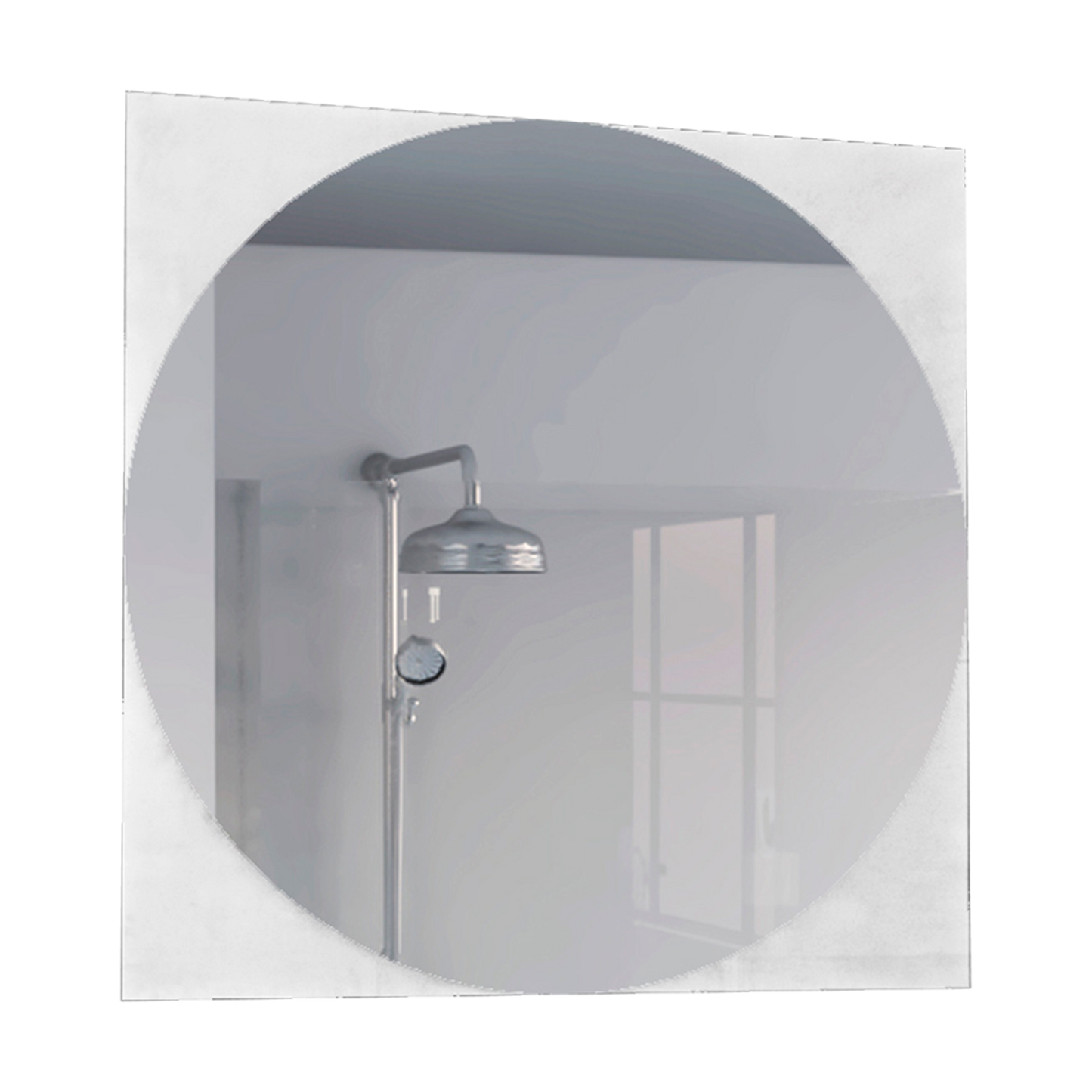Modern chrome shower head with rainfall feature and adjustable arm