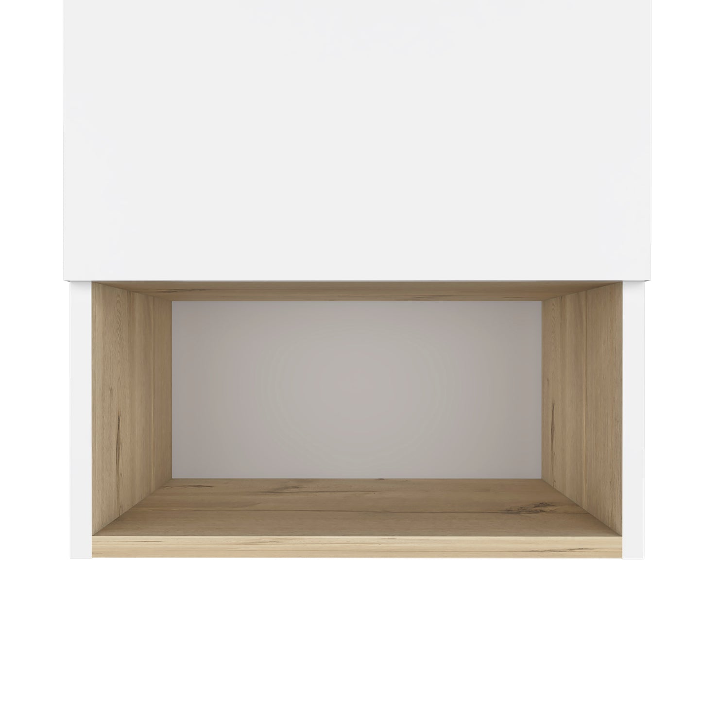 White and oak modern shelf unit open cubby display shelf