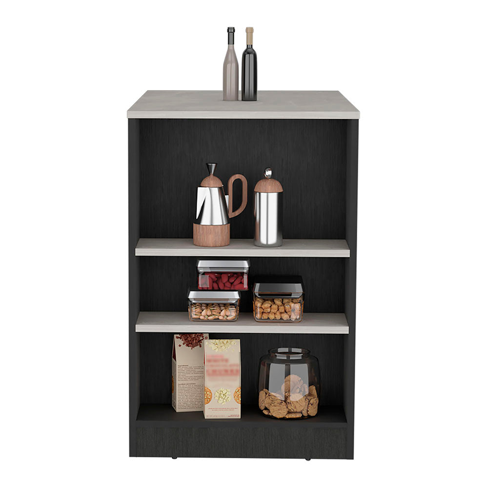 Modern espresso maker with wood handle and steel finish