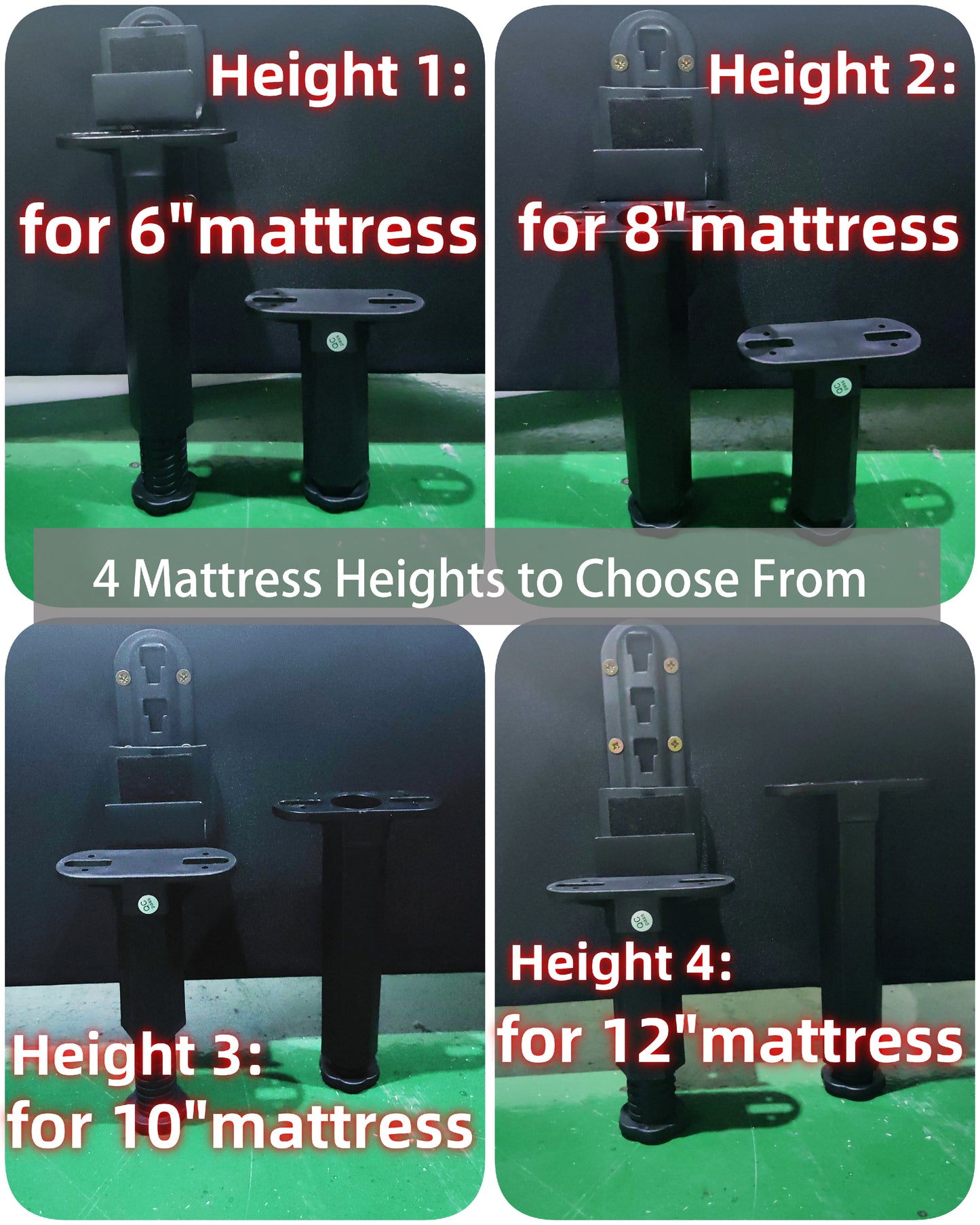 Black metal furniture legs for mattress